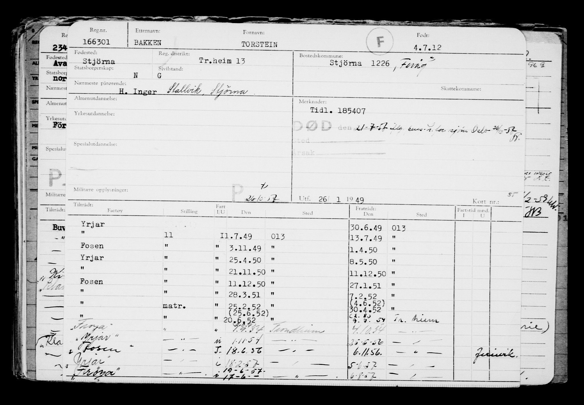 Direktoratet for sjømenn, AV/RA-S-3545/G/Gb/L0105: Hovedkort, 1912, s. 577