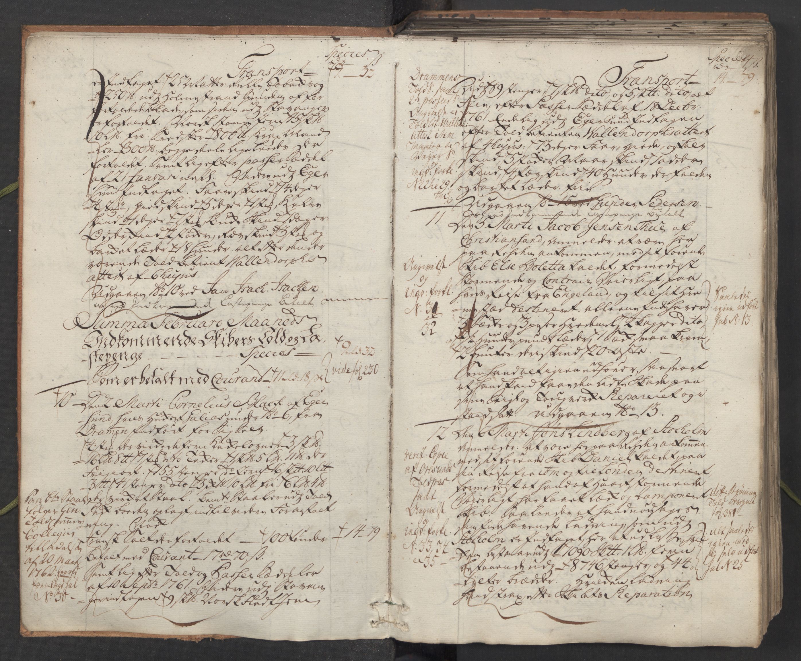 Generaltollkammeret, tollregnskaper, AV/RA-EA-5490/R26/L0101/0001: Tollregnskaper Bergen A / Inngående hovedtollbok, 1762, s. 3b-4a