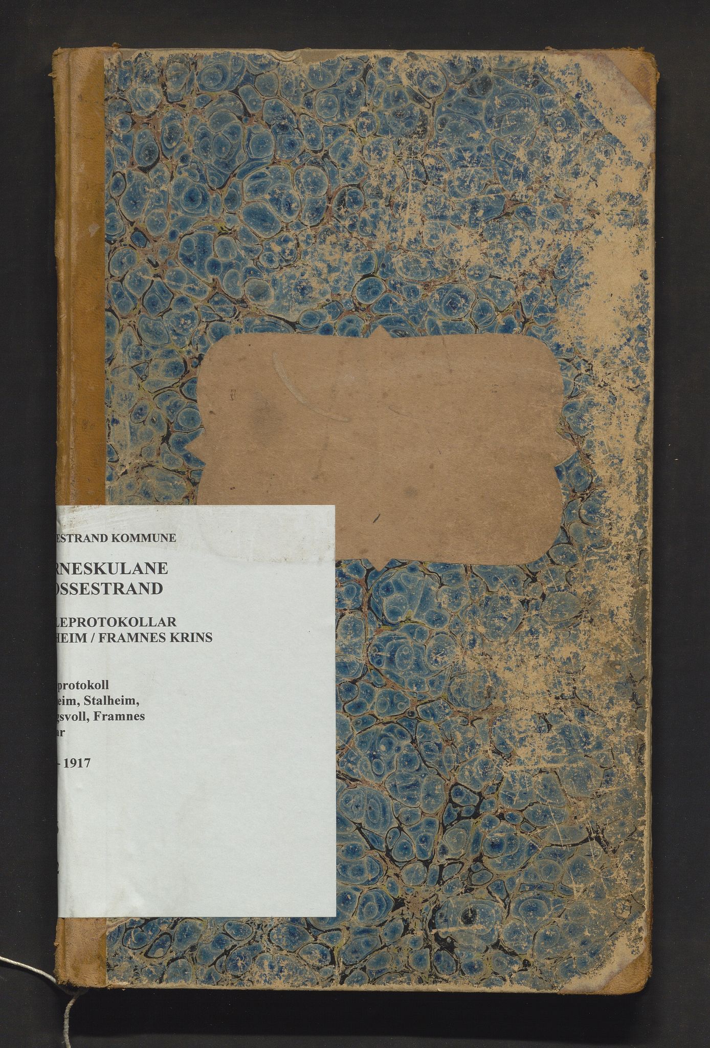 Vossestrand kommune. Barneskulane , IKAH/1236-231/F/Fc/L0002: Skuleprotokoll for Oppheim, Stalheim, Draugsvoll, Framnes, 1889-1917