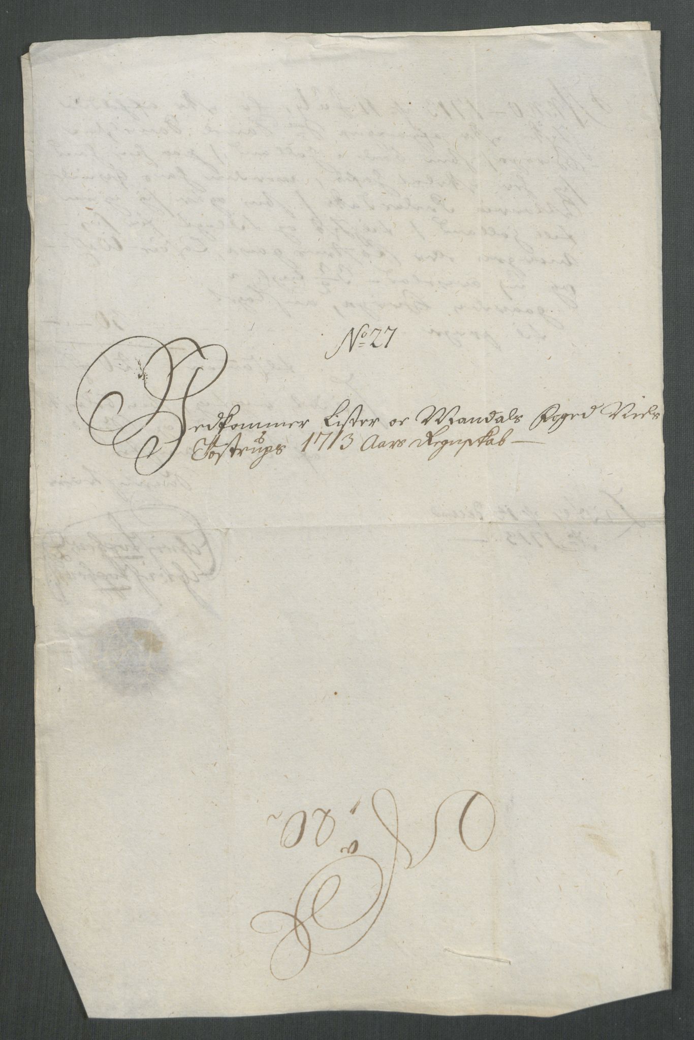 Rentekammeret inntil 1814, Reviderte regnskaper, Fogderegnskap, RA/EA-4092/R43/L2556: Fogderegnskap Lista og Mandal, 1713, s. 420