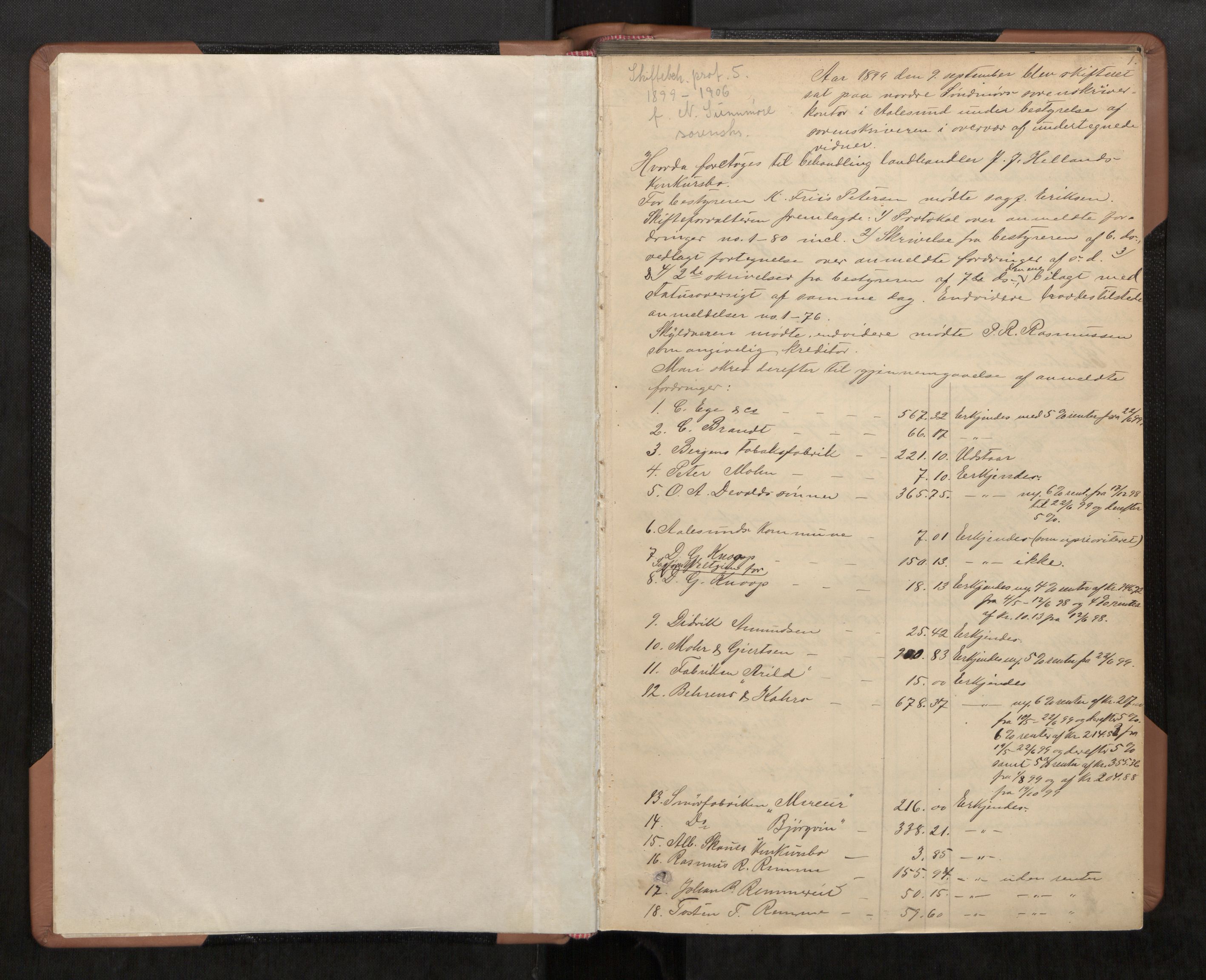 Nordre Sunnmøre sorenskriveri, AV/SAT-A-0006/1/3/3B/L0012: Skiftebehandlingsprotokoll 11, 1899-1906