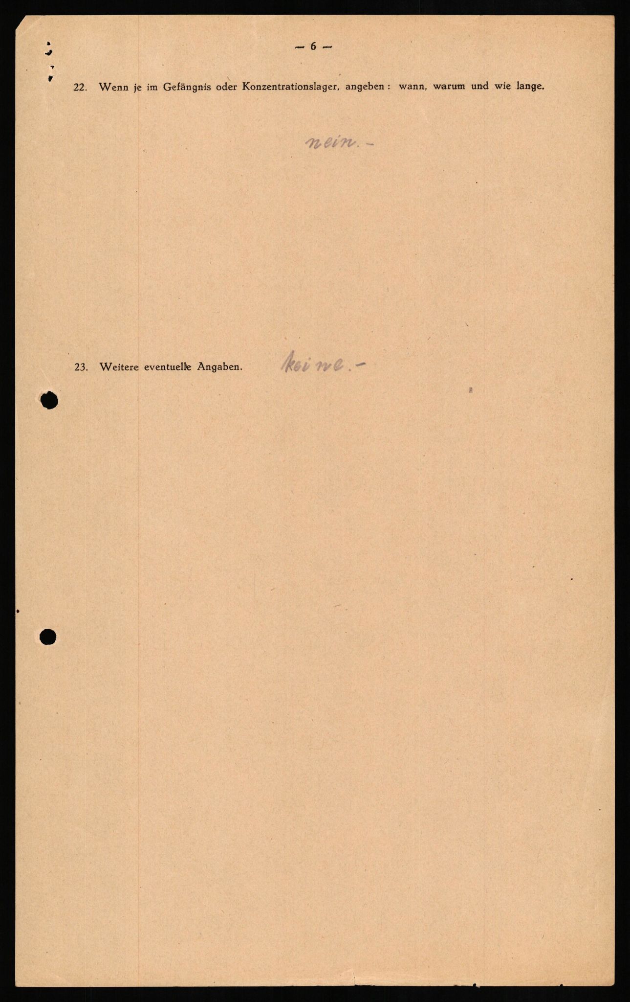 Forsvaret, Forsvarets overkommando II, AV/RA-RAFA-3915/D/Db/L0017: CI Questionaires. Tyske okkupasjonsstyrker i Norge. Tyskere., 1945-1946, s. 460