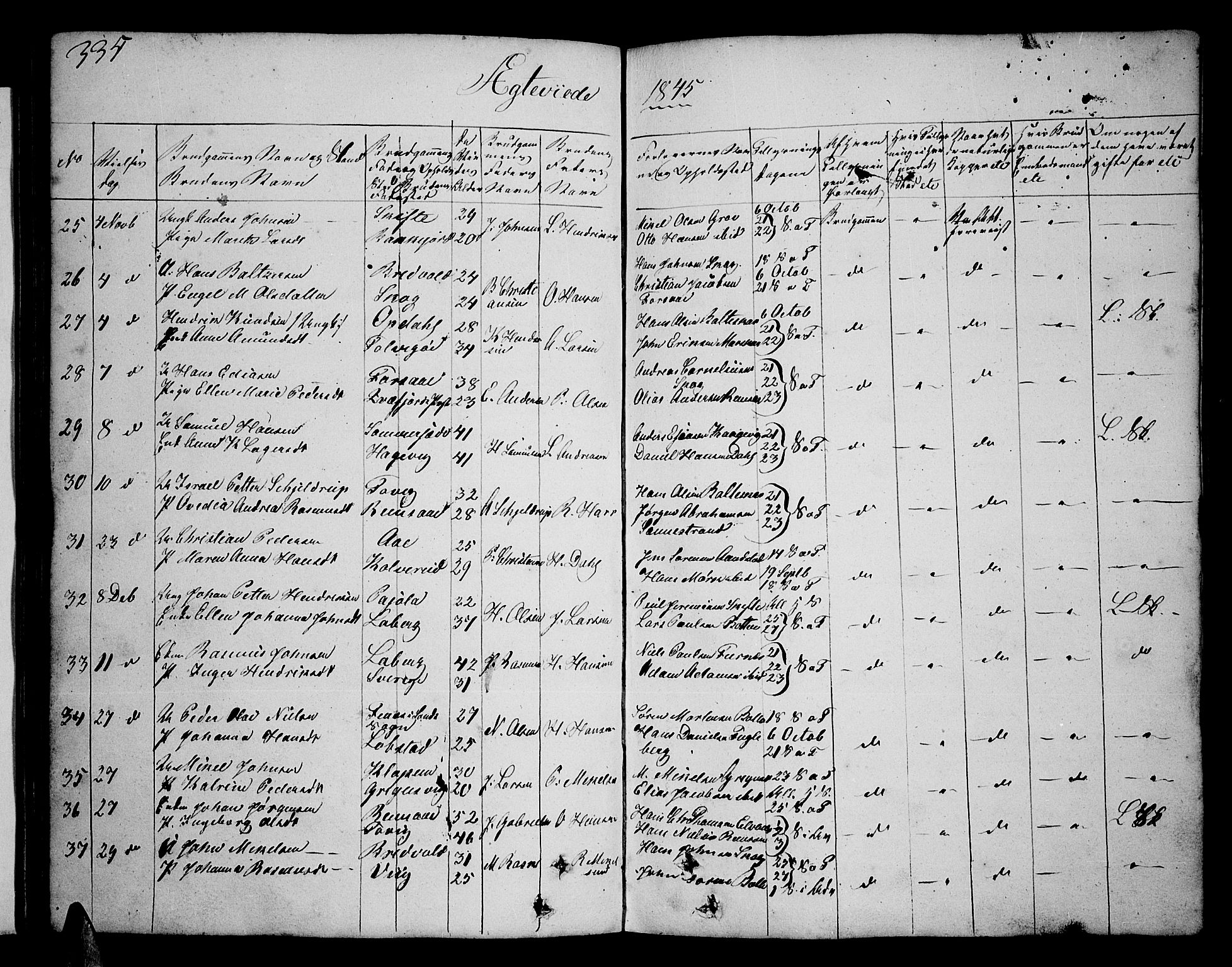 Ibestad sokneprestembete, AV/SATØ-S-0077/H/Ha/Hab/L0003klokker: Klokkerbok nr. 3, 1833-1852, s. 335