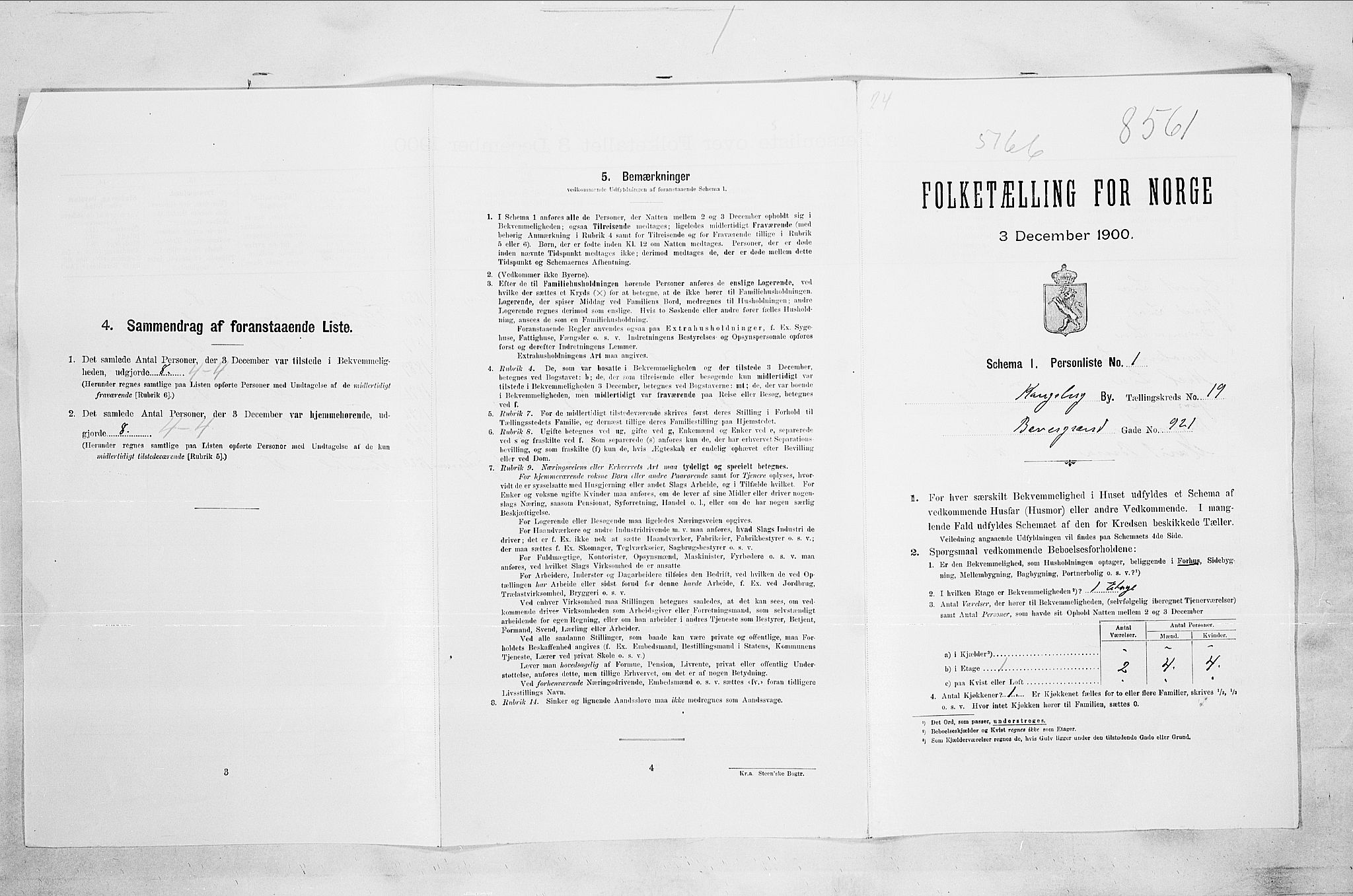 RA, Folketelling 1900 for 0604 Kongsberg kjøpstad, 1900, s. 5204
