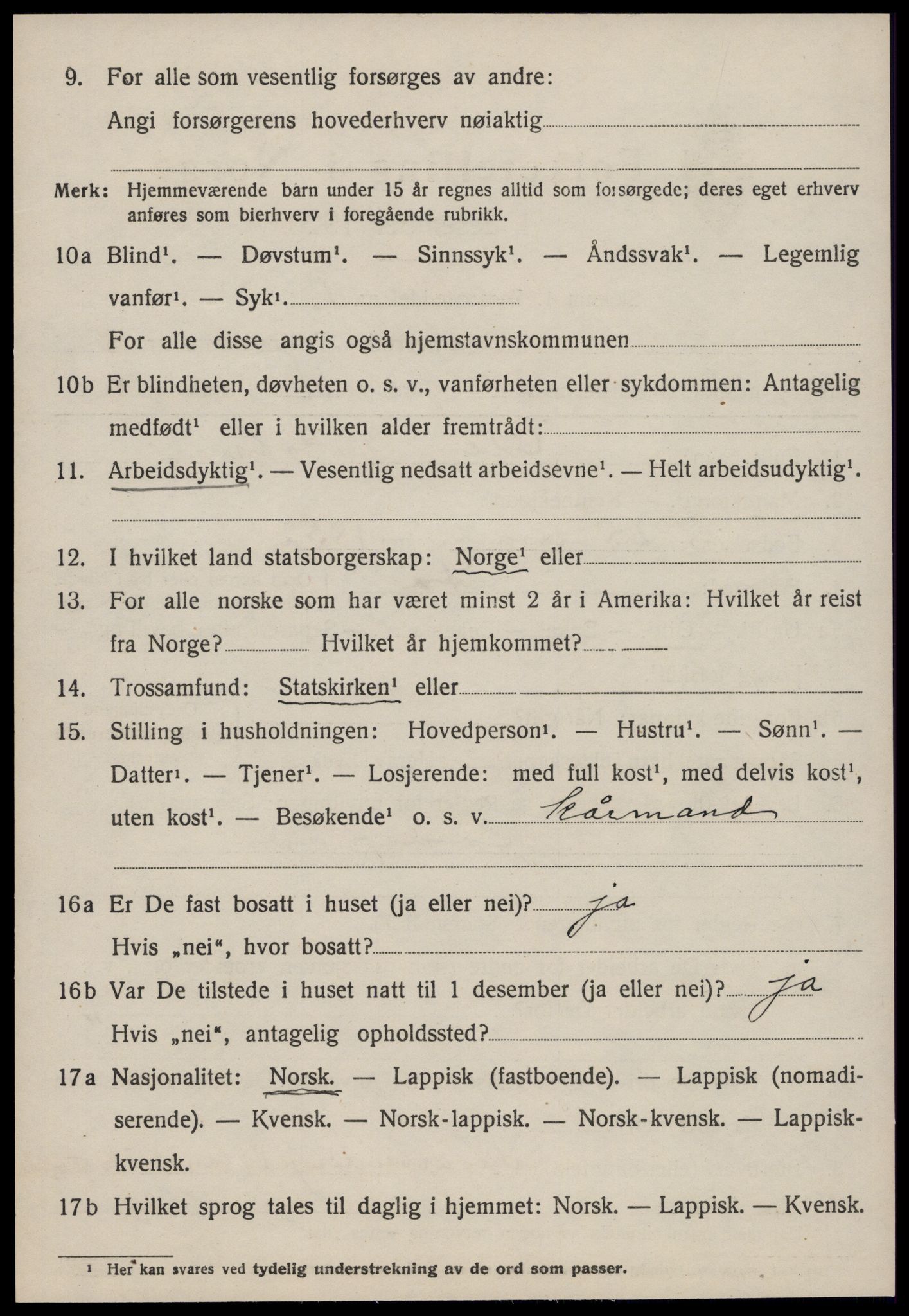 SAT, Folketelling 1920 for 1630 Å herred, 1920, s. 2063