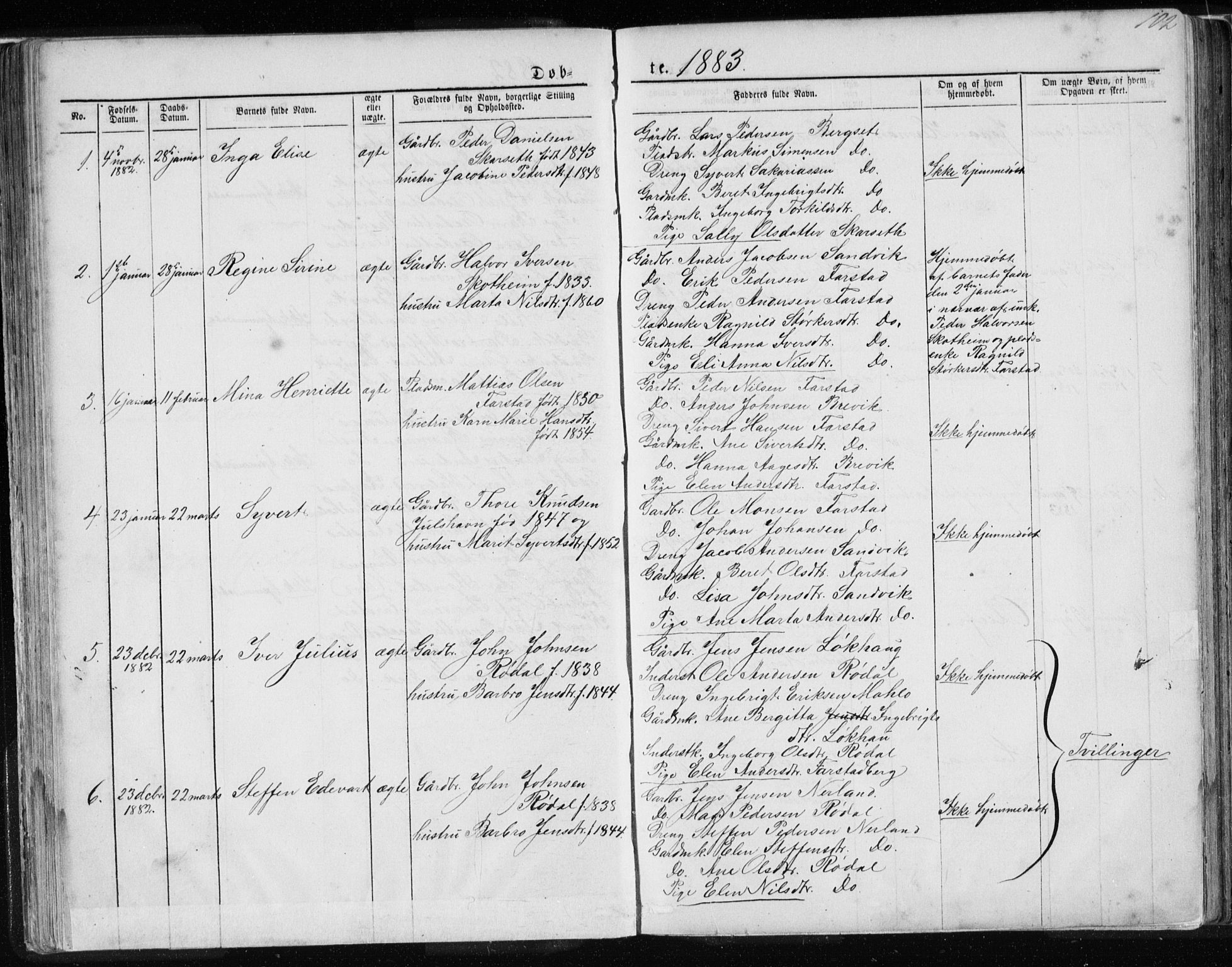 Ministerialprotokoller, klokkerbøker og fødselsregistre - Møre og Romsdal, AV/SAT-A-1454/567/L0782: Klokkerbok nr. 567C02, 1867-1886, s. 102