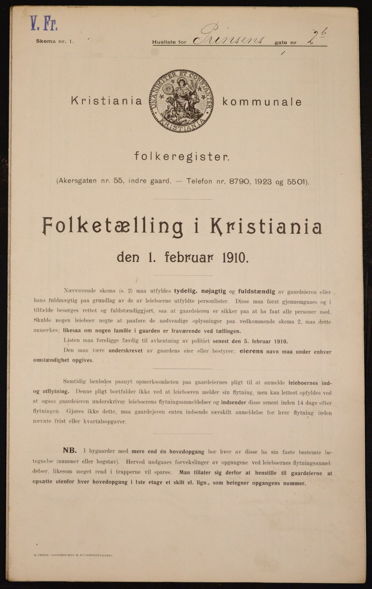 OBA, Kommunal folketelling 1.2.1910 for Kristiania, 1910, s. 77661