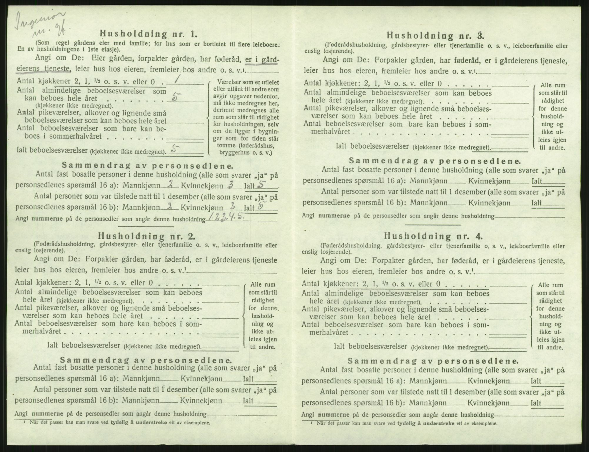 SAH, Folketelling 1920 for 0440 Kvikne herred, 1920, s. 39