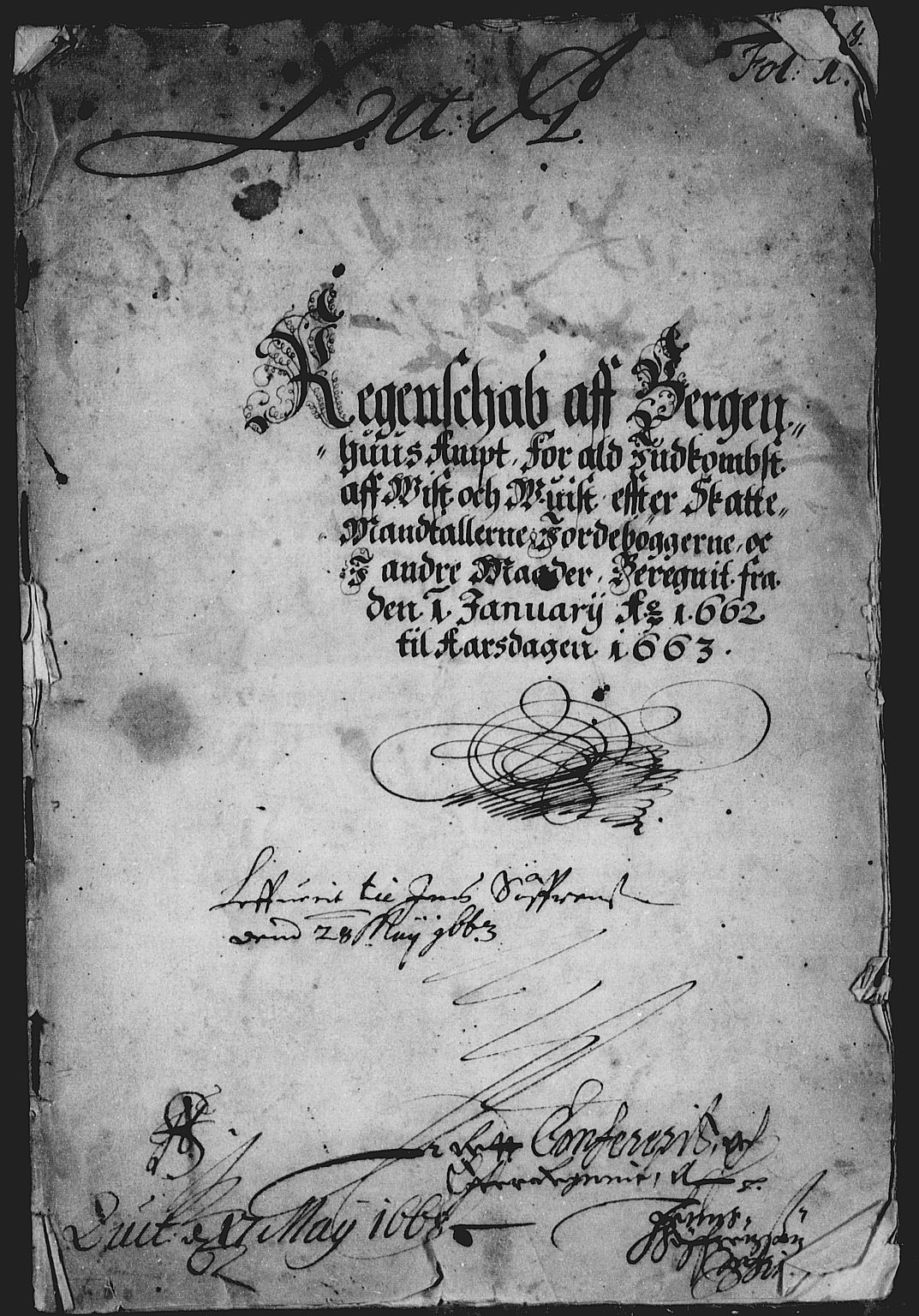 Rentekammeret inntil 1814, Reviderte regnskaper, Stiftamtstueregnskaper, Bergen stiftamt, RA/EA-6043/R/Rc/L0004: Bergen stiftamt, 1661-1662