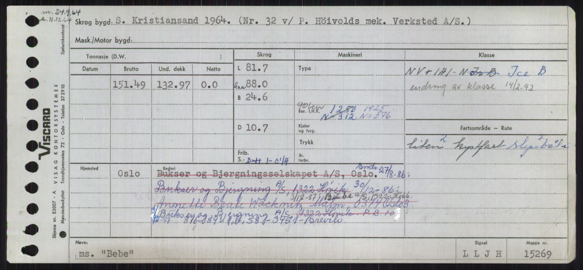 Sjøfartsdirektoratet med forløpere, Skipsmålingen, RA/S-1627/H/Ha/L0001/0001: Fartøy, A-Eig / Fartøy A-Bjøn, s. 705