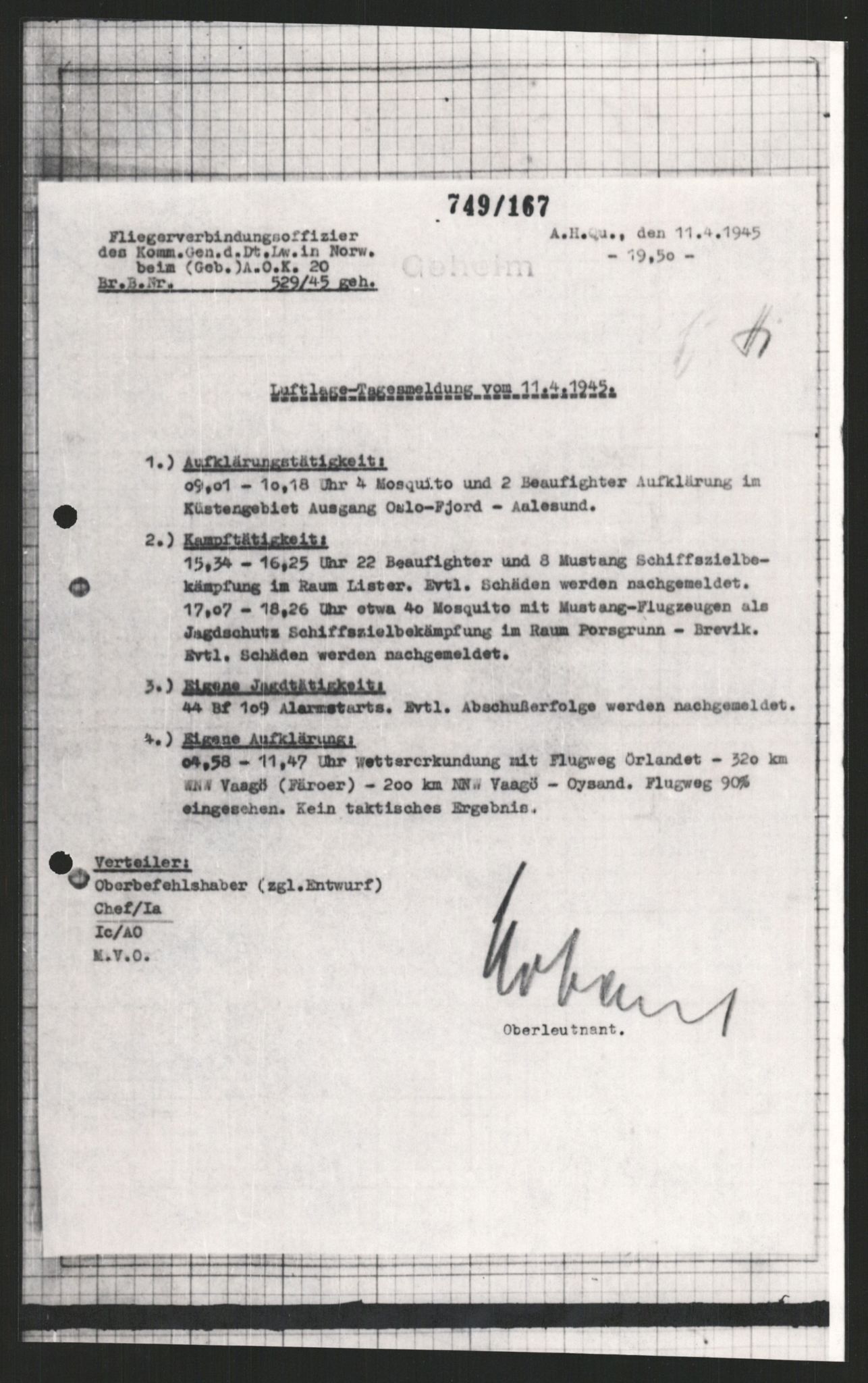 Forsvarets Overkommando. 2 kontor. Arkiv 11.4. Spredte tyske arkivsaker, AV/RA-RAFA-7031/D/Dar/Dara/L0009: Krigsdagbøker for 20. Gebirgs-Armee-Oberkommando (AOK 20), 1940-1945, s. 194