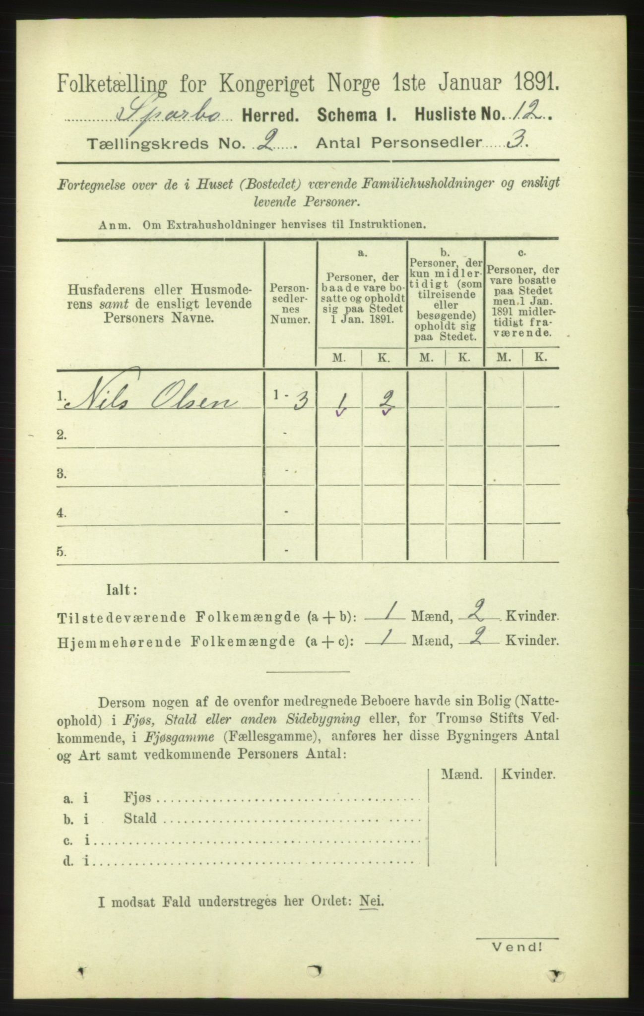 RA, Folketelling 1891 for 1731 Sparbu herred, 1891, s. 658