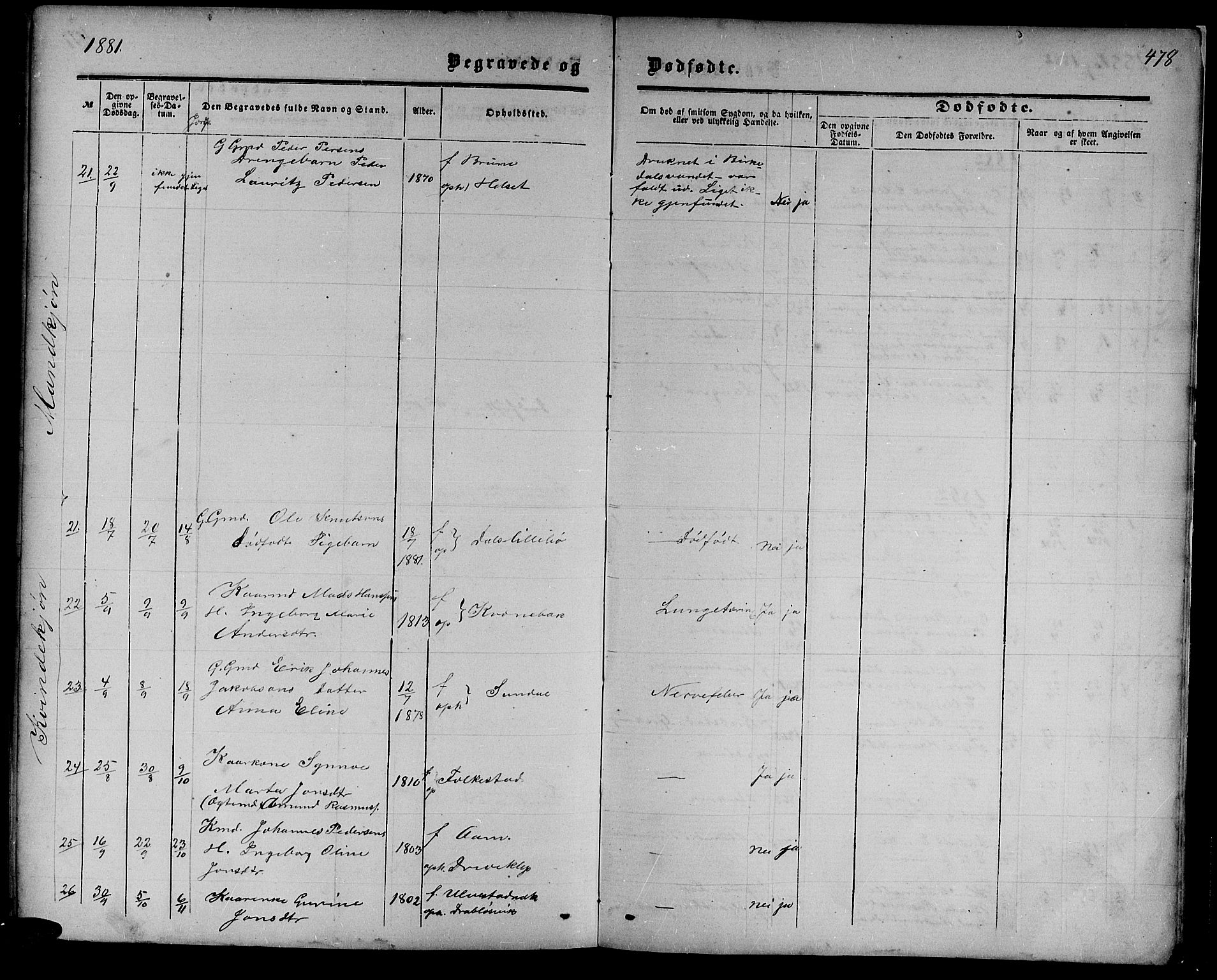 Ministerialprotokoller, klokkerbøker og fødselsregistre - Møre og Romsdal, AV/SAT-A-1454/511/L0157: Klokkerbok nr. 511C03, 1864-1884, s. 478