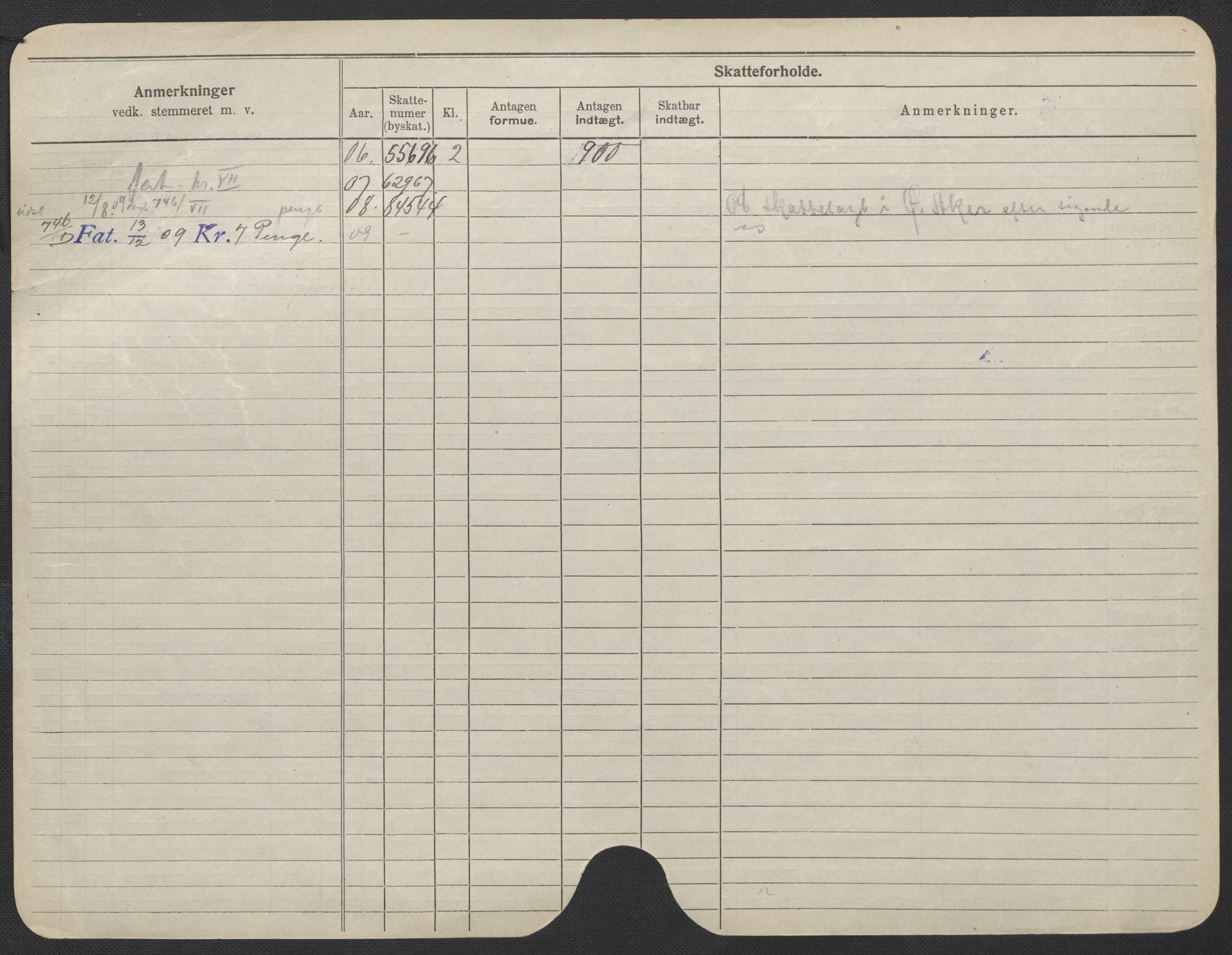 Oslo folkeregister, Registerkort, AV/SAO-A-11715/F/Fa/Fac/L0017: Kvinner, 1906-1914, s. 475b