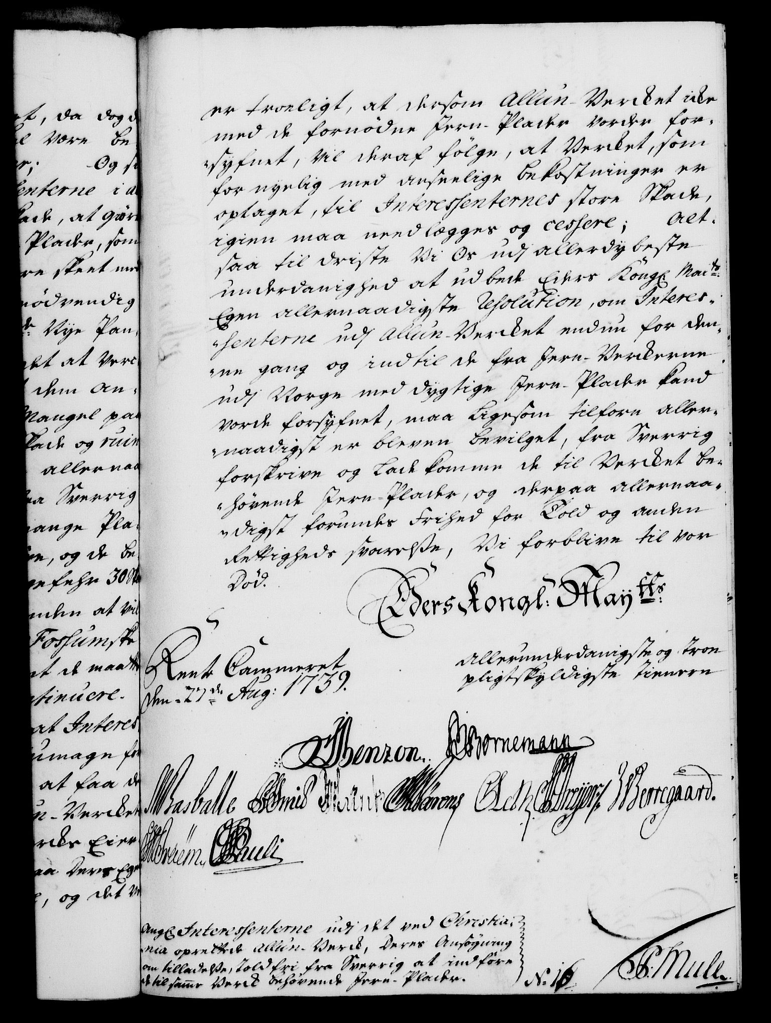 Rentekammeret, Kammerkanselliet, AV/RA-EA-3111/G/Gf/Gfa/L0022: Norsk relasjons- og resolusjonsprotokoll (merket RK 52.22), 1739, s. 679