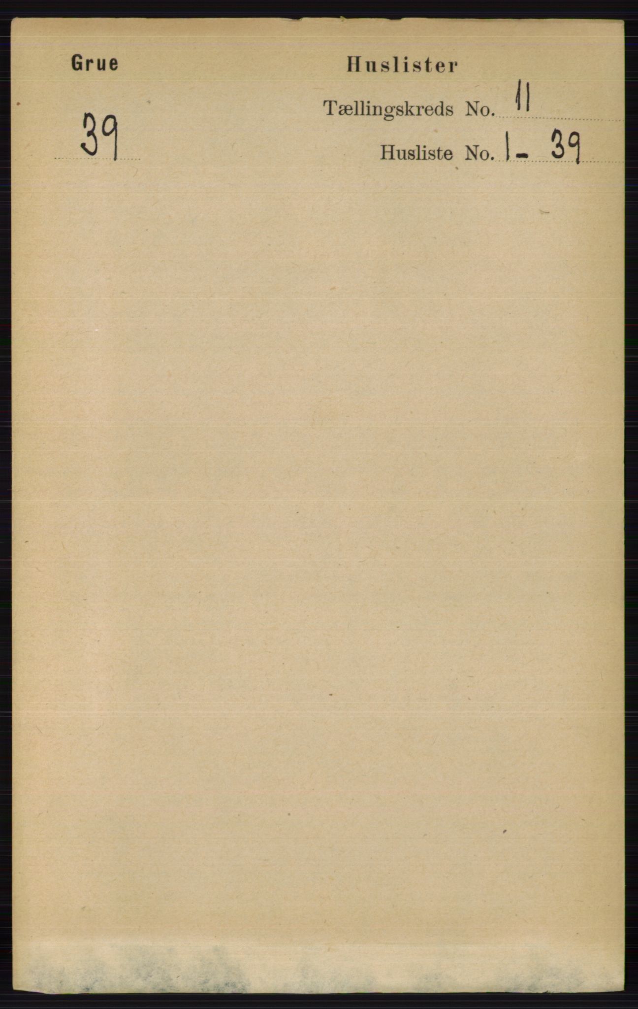 RA, Folketelling 1891 for 0423 Grue herred, 1891, s. 5815