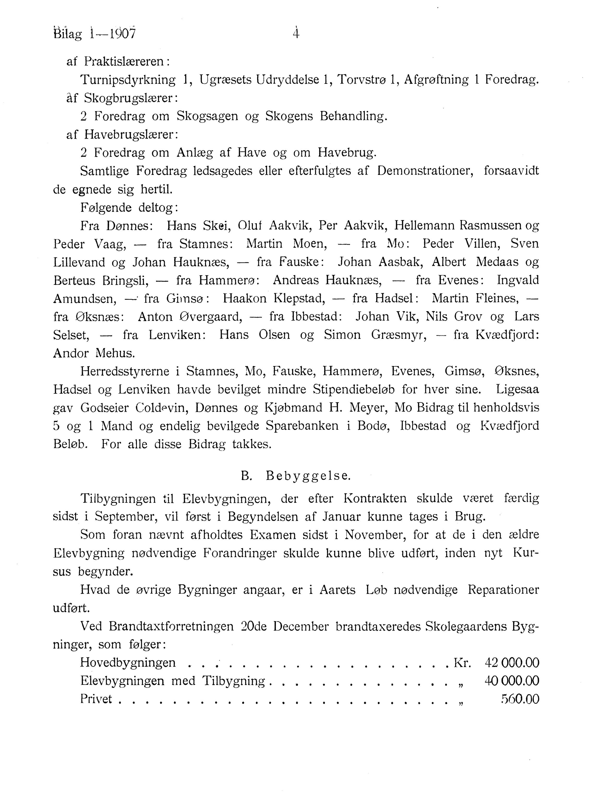 Nordland Fylkeskommune. Fylkestinget, AIN/NFK-17/176/A/Ac/L0030: Fylkestingsforhandlinger 1907, 1907