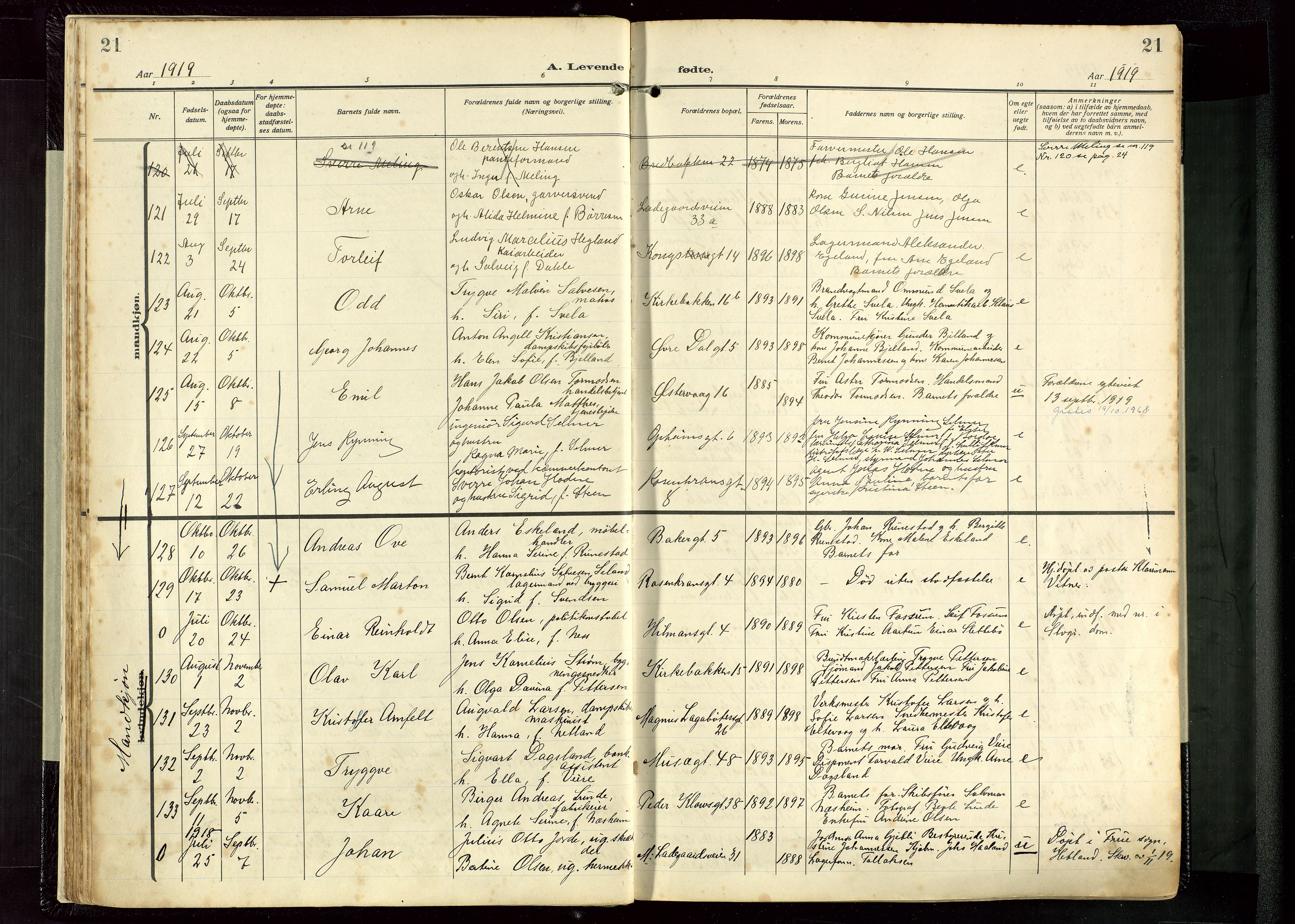 St. Petri sokneprestkontor, AV/SAST-A-101813/002/D/L0001: Ministerialbok nr. A 26, 1918-1937, s. 21