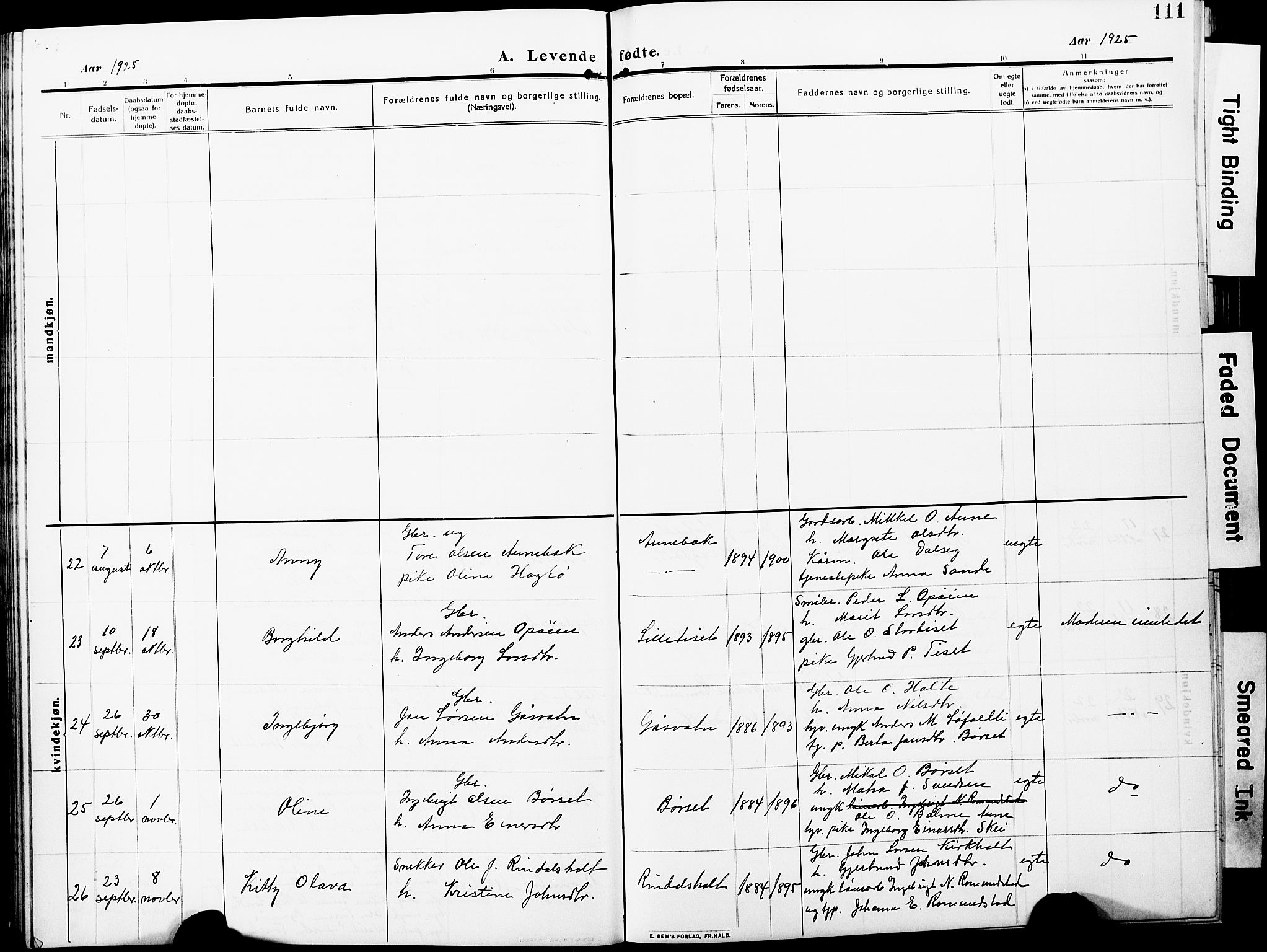 Ministerialprotokoller, klokkerbøker og fødselsregistre - Møre og Romsdal, AV/SAT-A-1454/598/L1079: Klokkerbok nr. 598C04, 1909-1927, s. 111