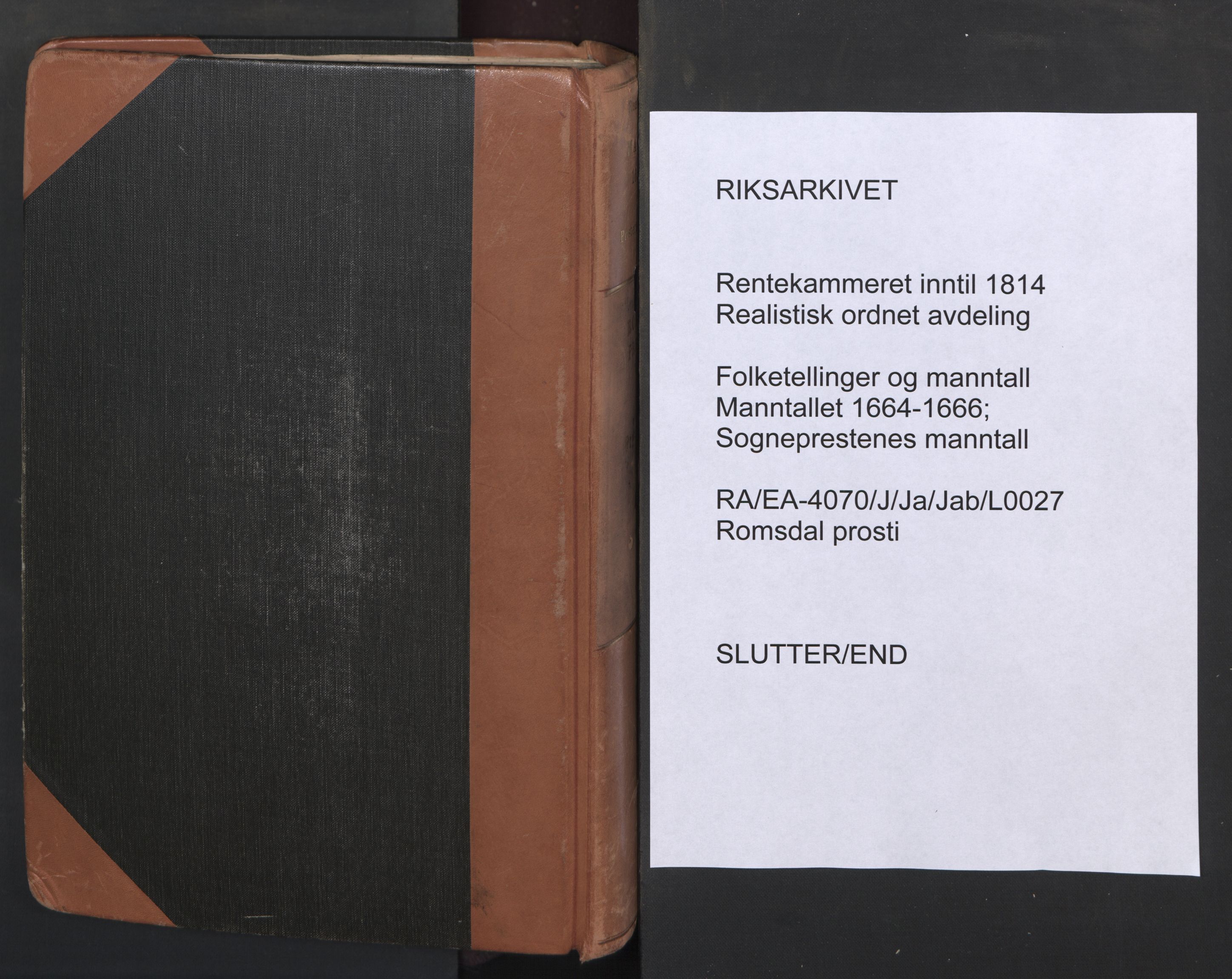 RA, Sogneprestenes manntall 1664-1666, nr. 27: Romsdal prosti, 1664-1666