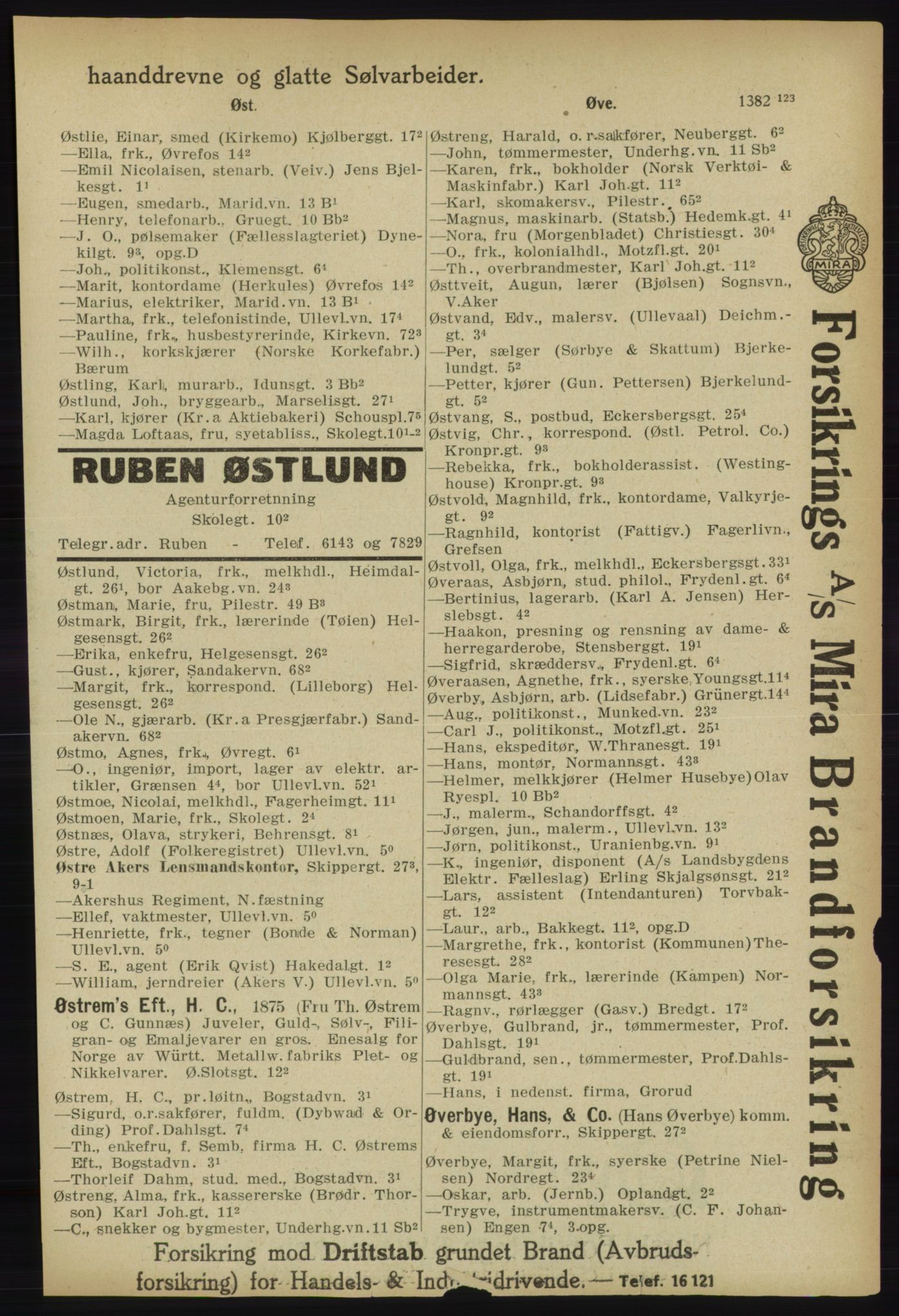 Kristiania/Oslo adressebok, PUBL/-, 1918, s. 1530