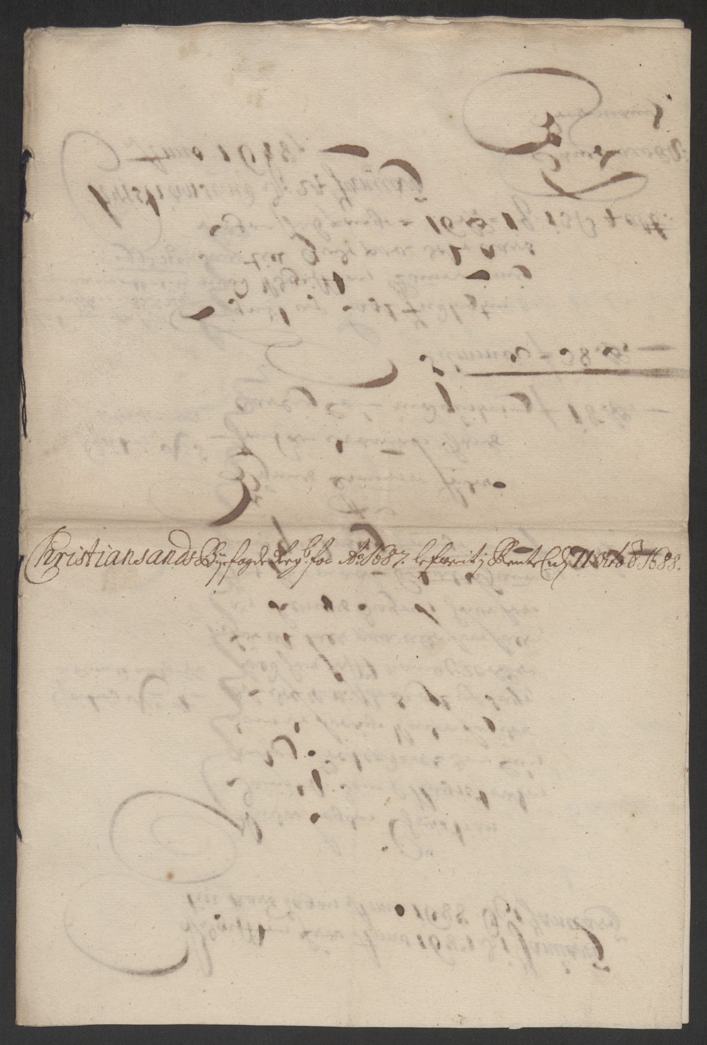 Rentekammeret inntil 1814, Reviderte regnskaper, Byregnskaper, RA/EA-4066/R/Rm/L0285: [M18] Sikt og sakefall, 1681-1718, s. 85