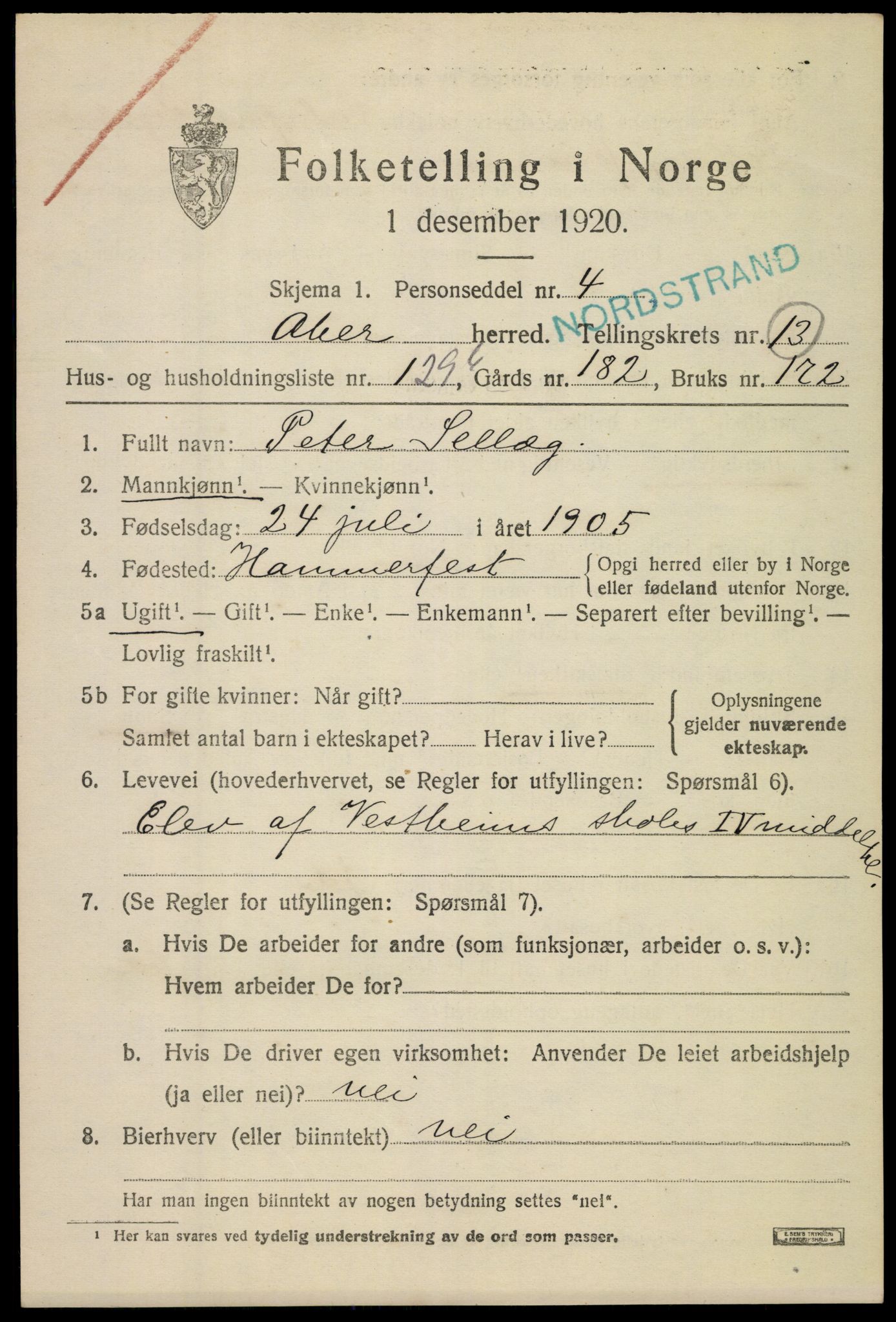SAO, Folketelling 1920 for 0218 Aker herred, 1920, s. 80566