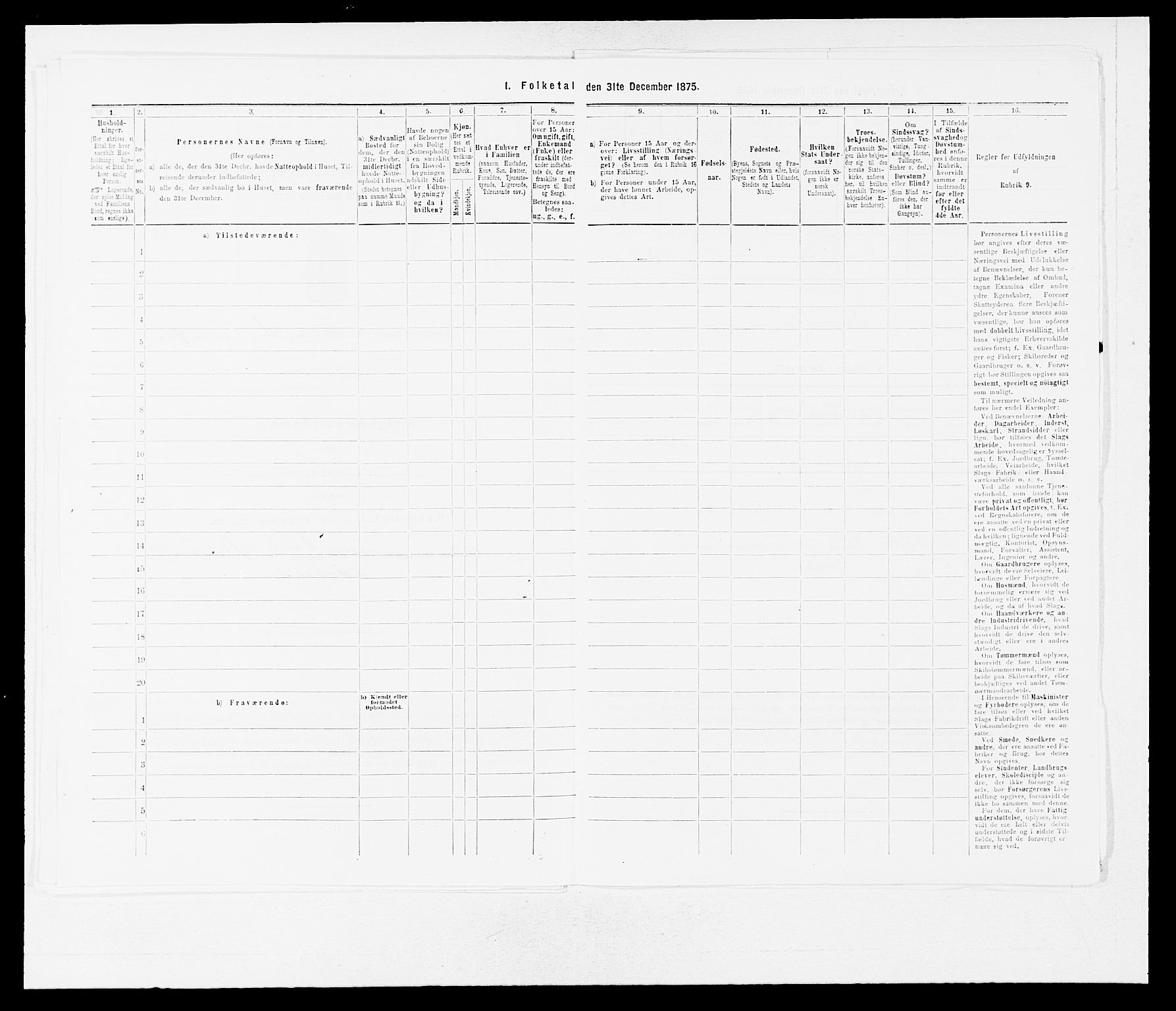 SAB, Folketelling 1875 for 1418P Balestrand prestegjeld, 1875, s. 208