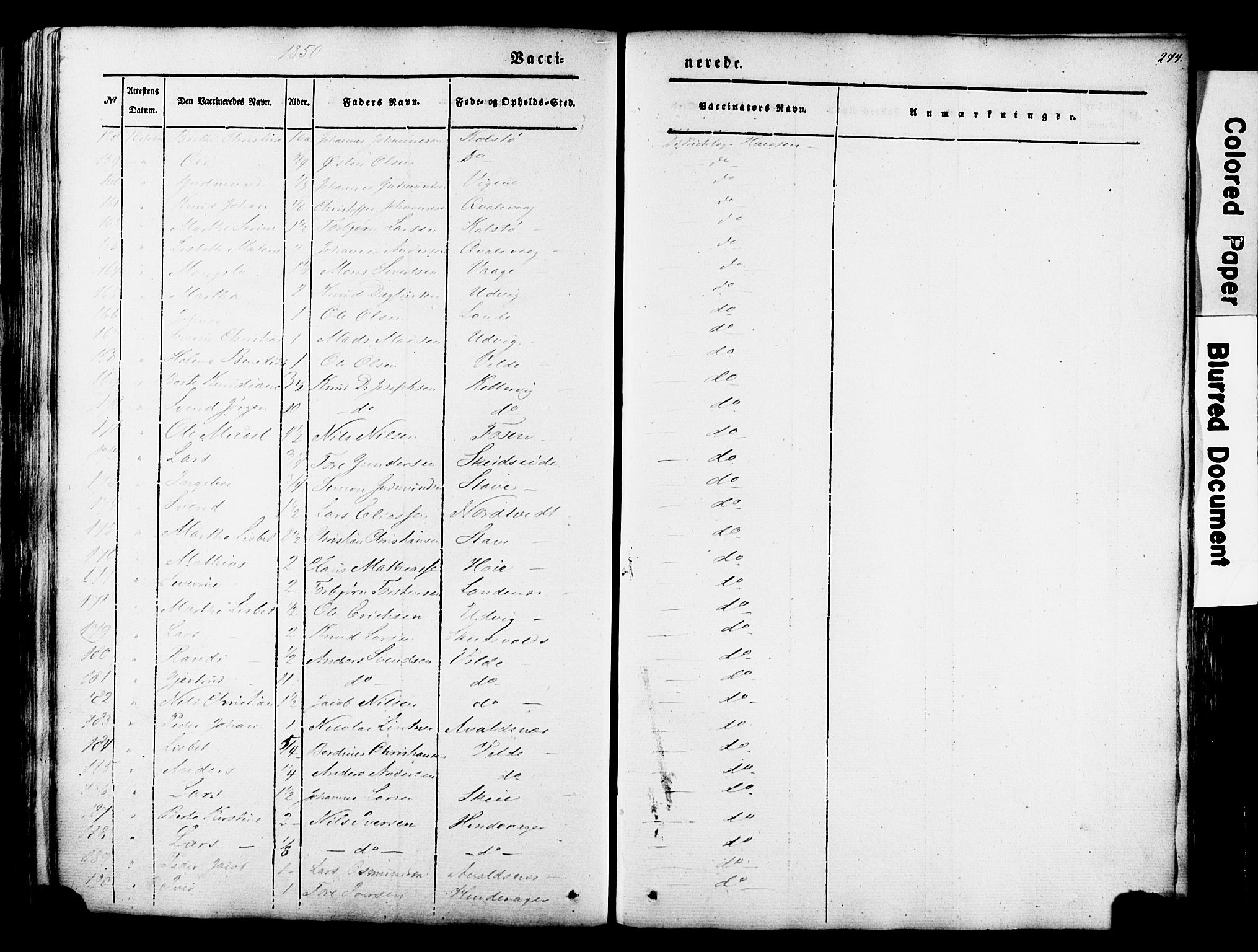 Avaldsnes sokneprestkontor, SAST/A -101851/H/Ha/Haa/L0007: Ministerialbok nr. A 7, 1841-1853, s. 274