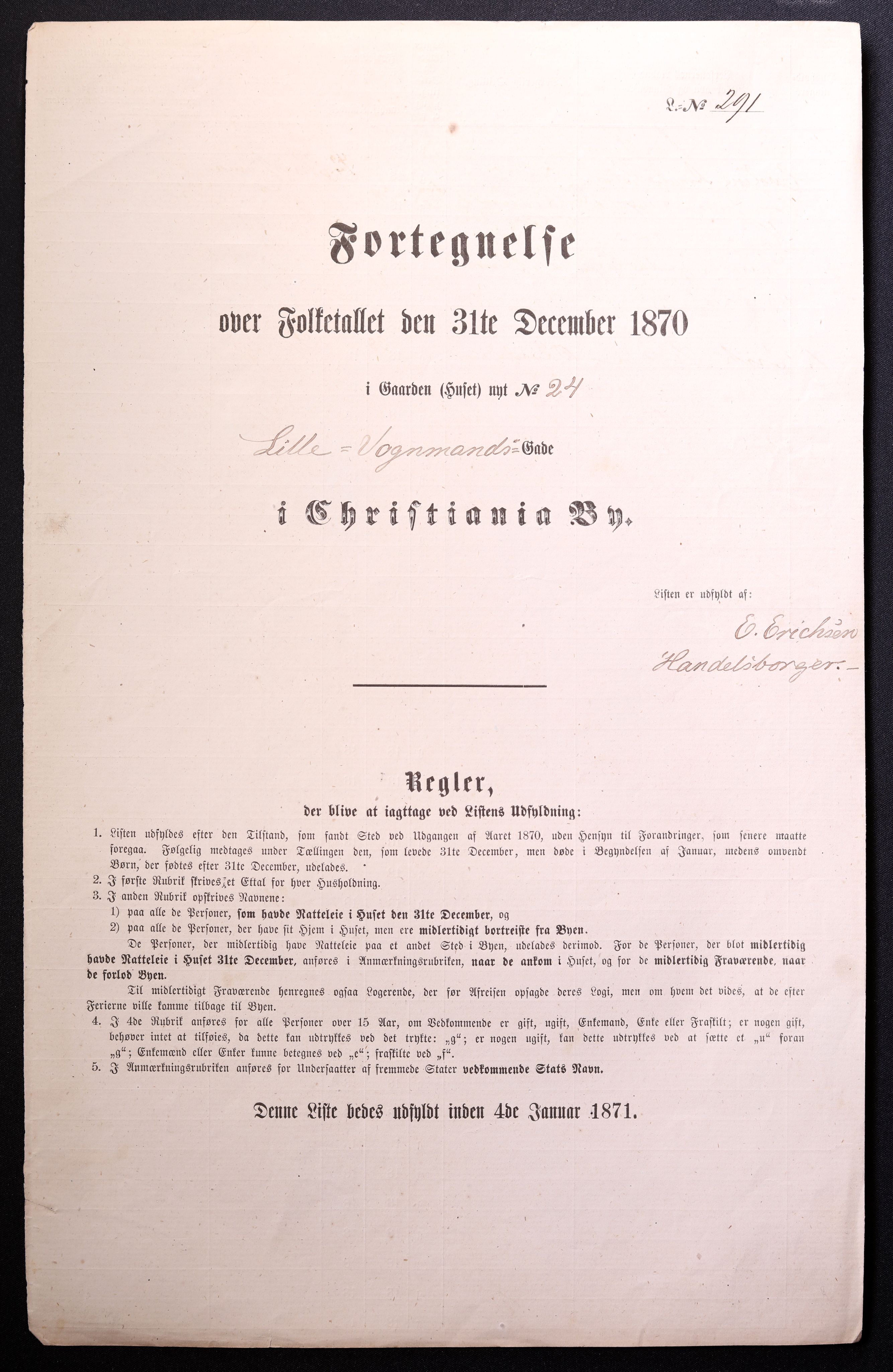 RA, Folketelling 1870 for 0301 Kristiania kjøpstad, 1870, s. 2008