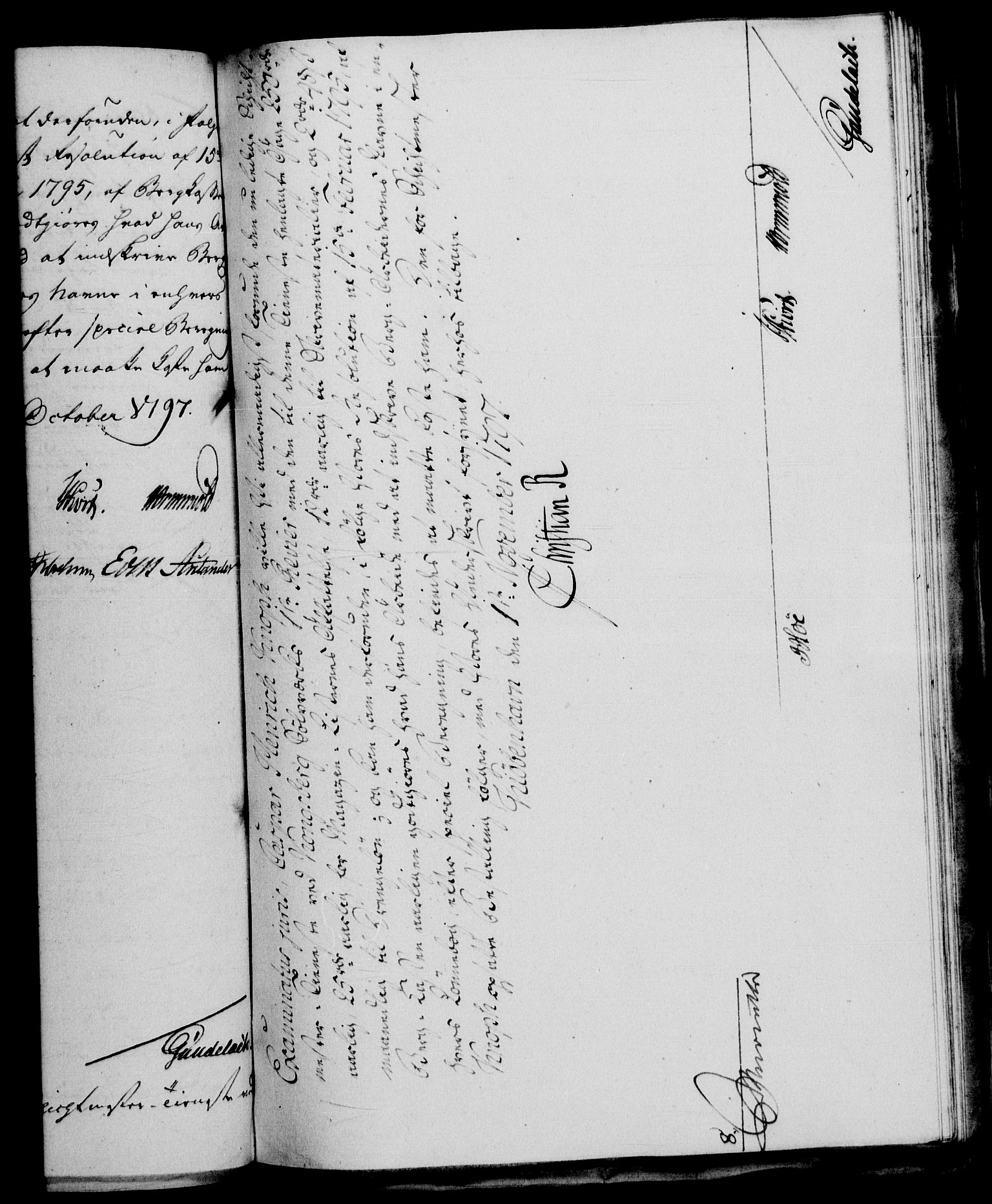Rentekammeret, Renteskriverkontorene, AV/RA-EA-3115/M/Mf/Mfb/L0003: Relasjons- og resolusjonsprotokoll med register (merket RK 54.9), 1796-1798