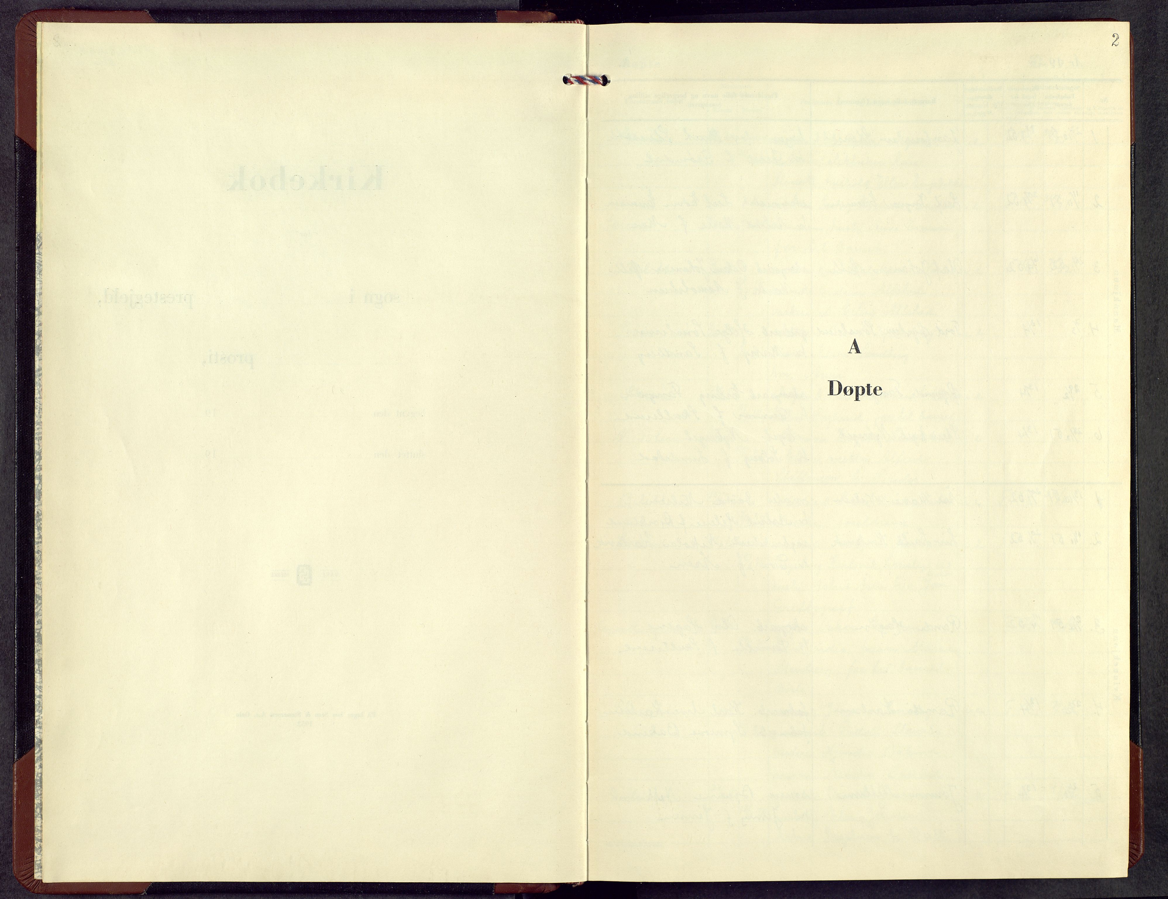 Balke prestekontor, SAH/PREST-106/H/Ha/Hab/L0003: Klokkerbok nr. 3, 1952-1967, s. 2
