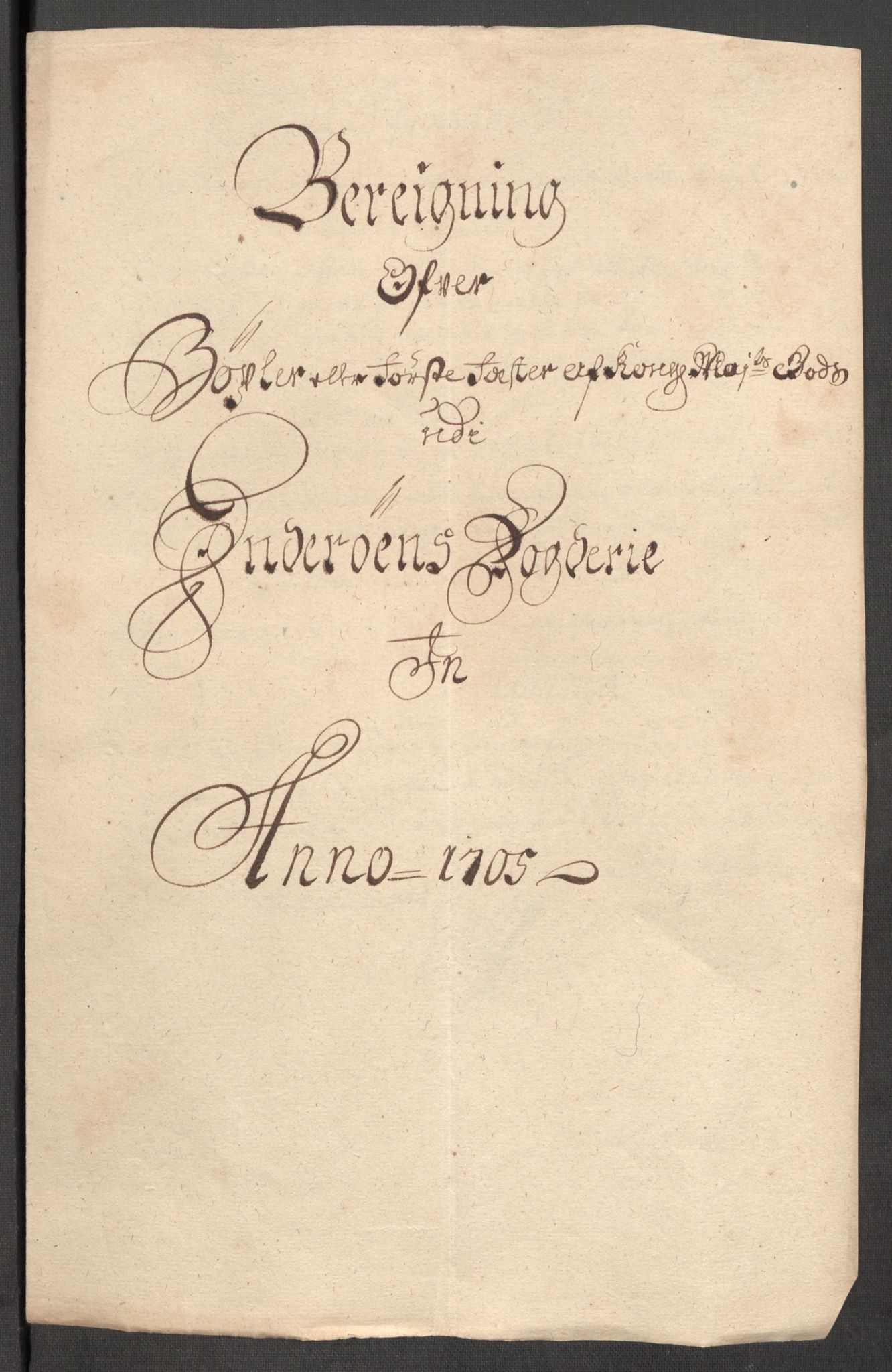 Rentekammeret inntil 1814, Reviderte regnskaper, Fogderegnskap, RA/EA-4092/R63/L4314: Fogderegnskap Inderøy, 1705, s. 155