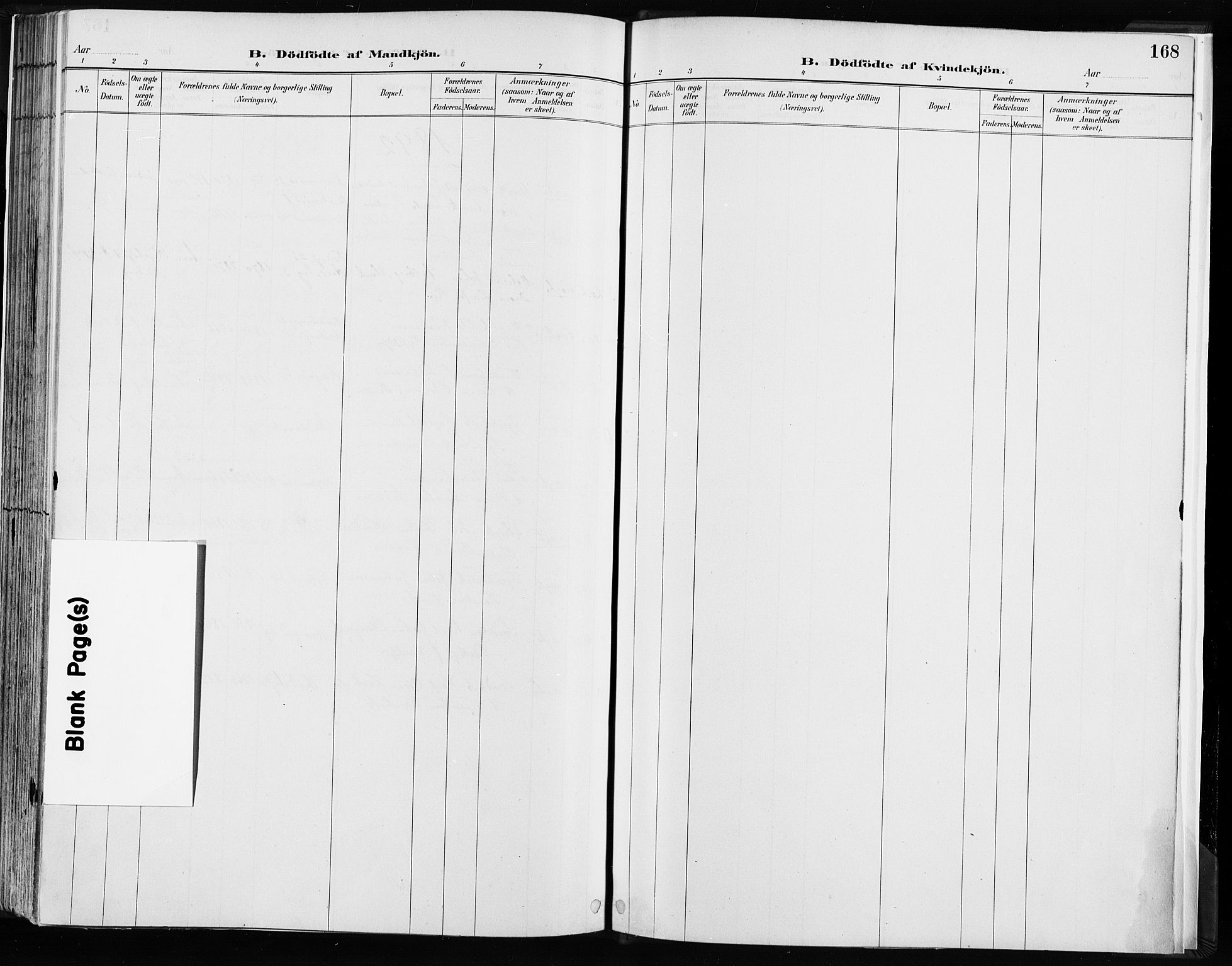 Kampen prestekontor Kirkebøker, SAO/A-10853/F/Fa/L0003: Ministerialbok nr. I 3, 1886-1892, s. 168