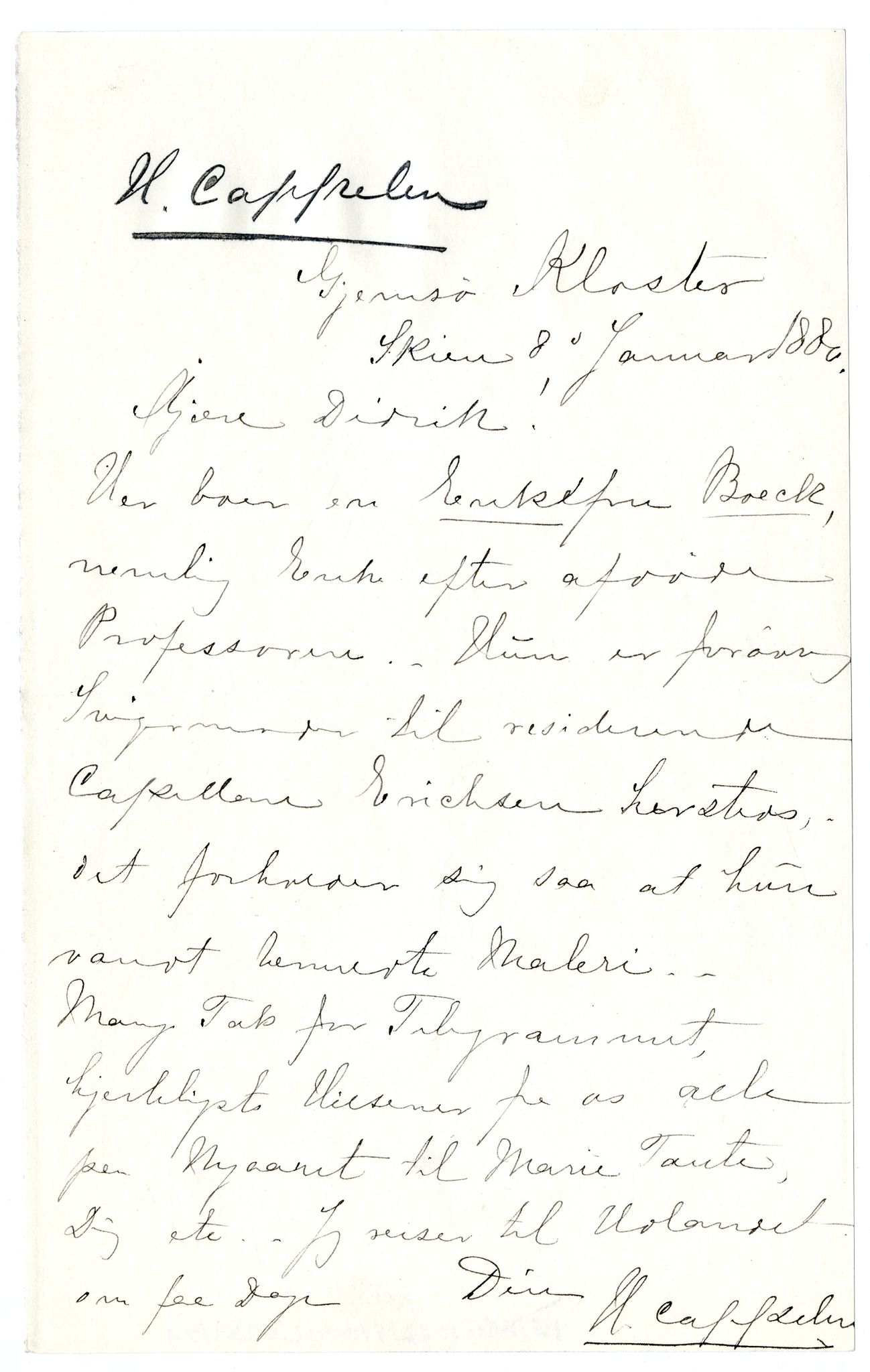 Diderik Maria Aalls brevsamling, NF/Ark-1023/F/L0002: D.M. Aalls brevsamling. B - C, 1799-1889, s. 288