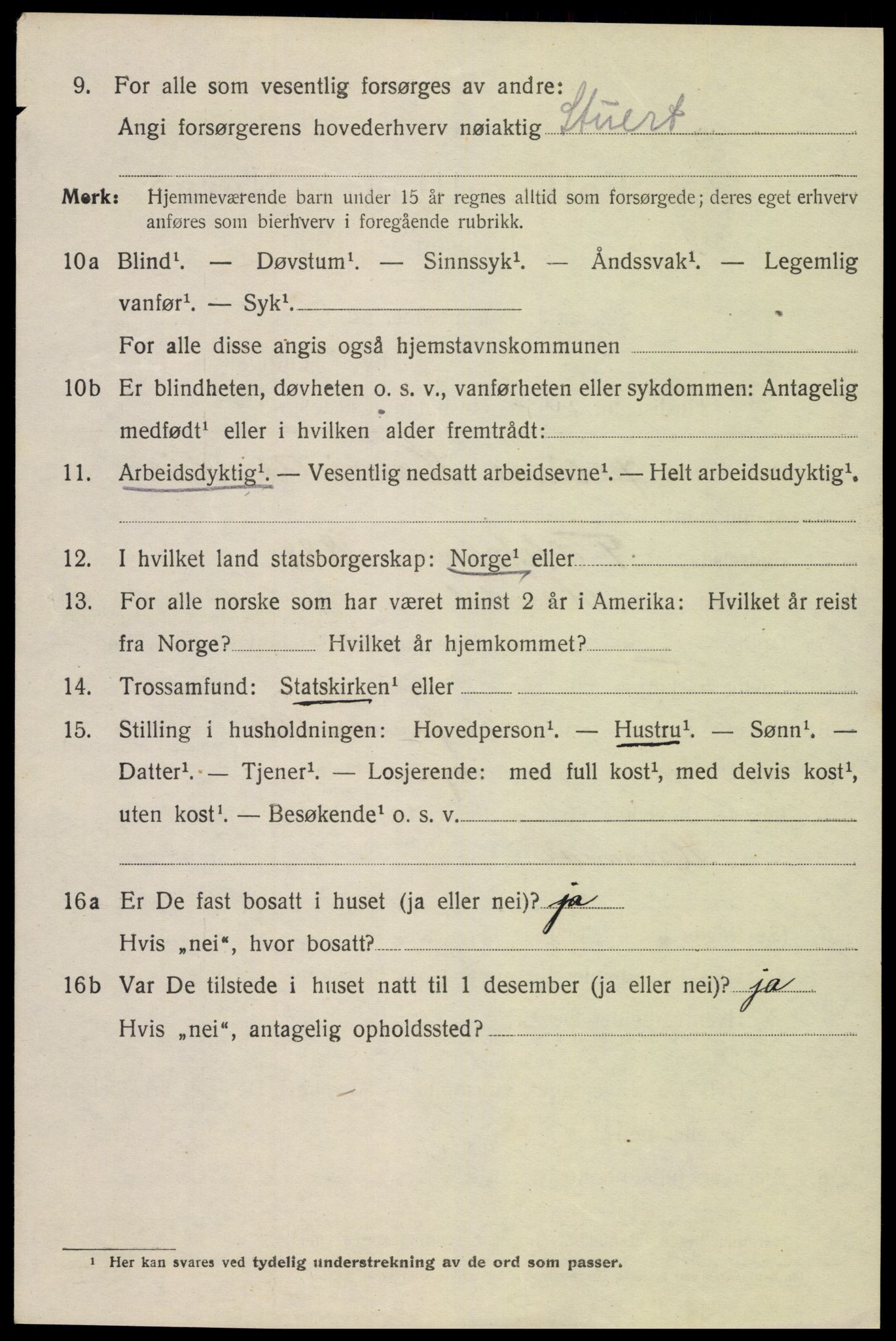 SAK, Folketelling 1920 for 1002 Mandal ladested, 1920, s. 8170
