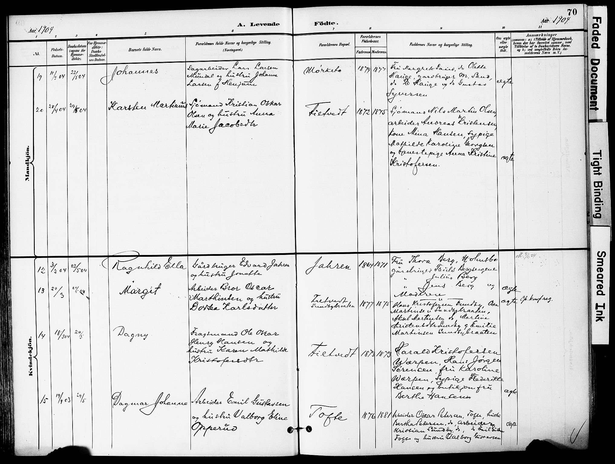 Hurum kirkebøker, AV/SAKO-A-229/F/Fa/L0015: Ministerialbok nr. 15, 1896-1908, s. 70