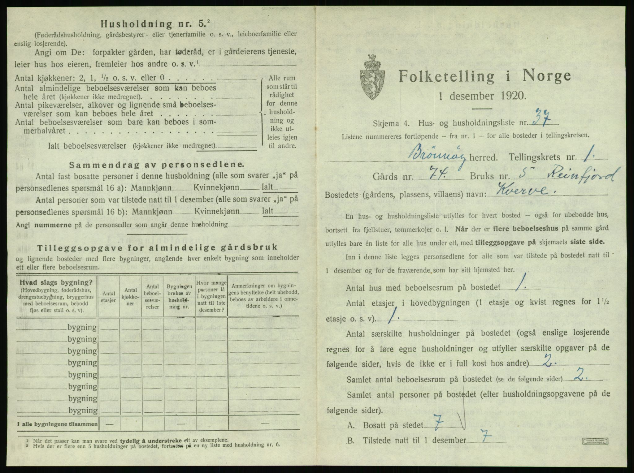 SAT, Folketelling 1920 for 1814 Brønnøy herred, 1920, s. 122