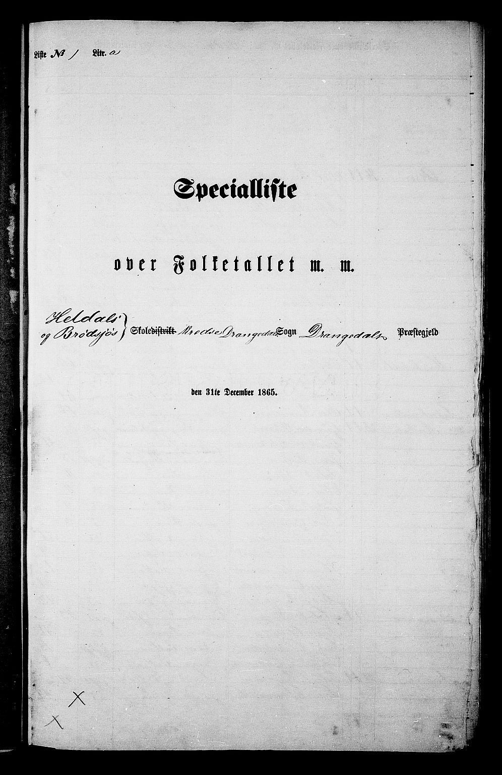 RA, Folketelling 1865 for 0817P Drangedal prestegjeld, 1865, s. 13