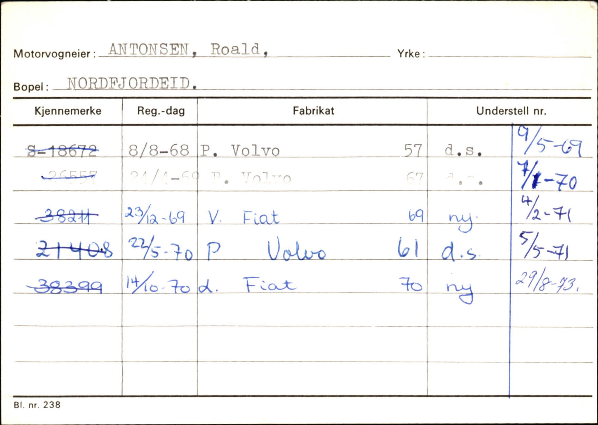 Statens vegvesen, Sogn og Fjordane vegkontor, SAB/A-5301/4/F/L0129: Eigarregistrer Eid A-S, 1945-1975, s. 49