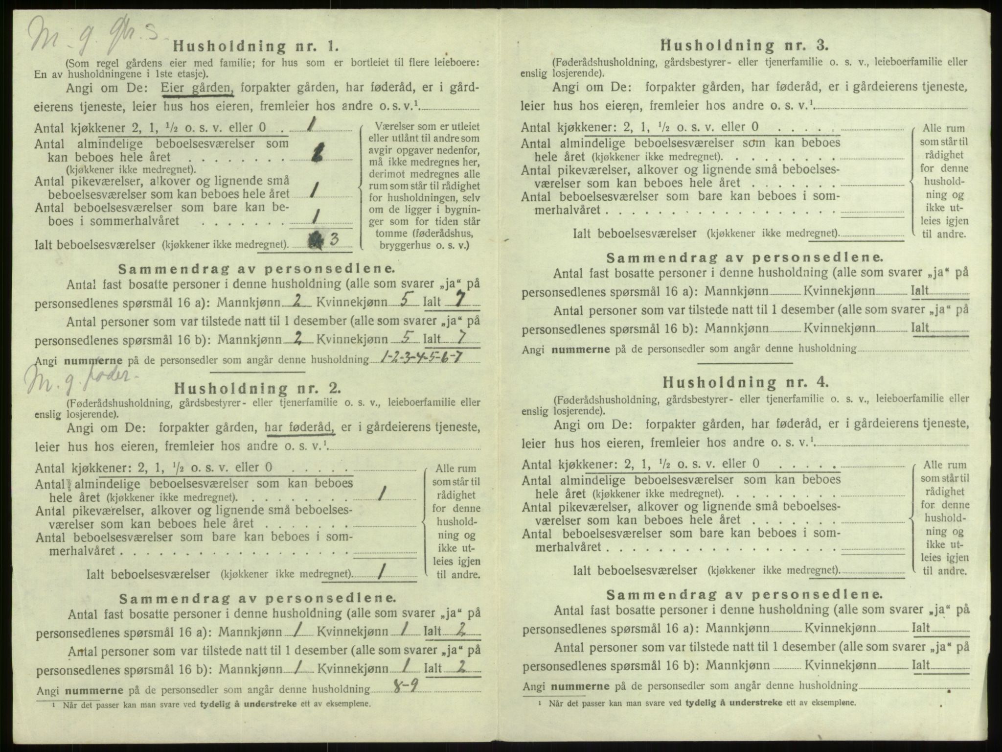 SAB, Folketelling 1920 for 1261 Manger herred, 1920, s. 1125