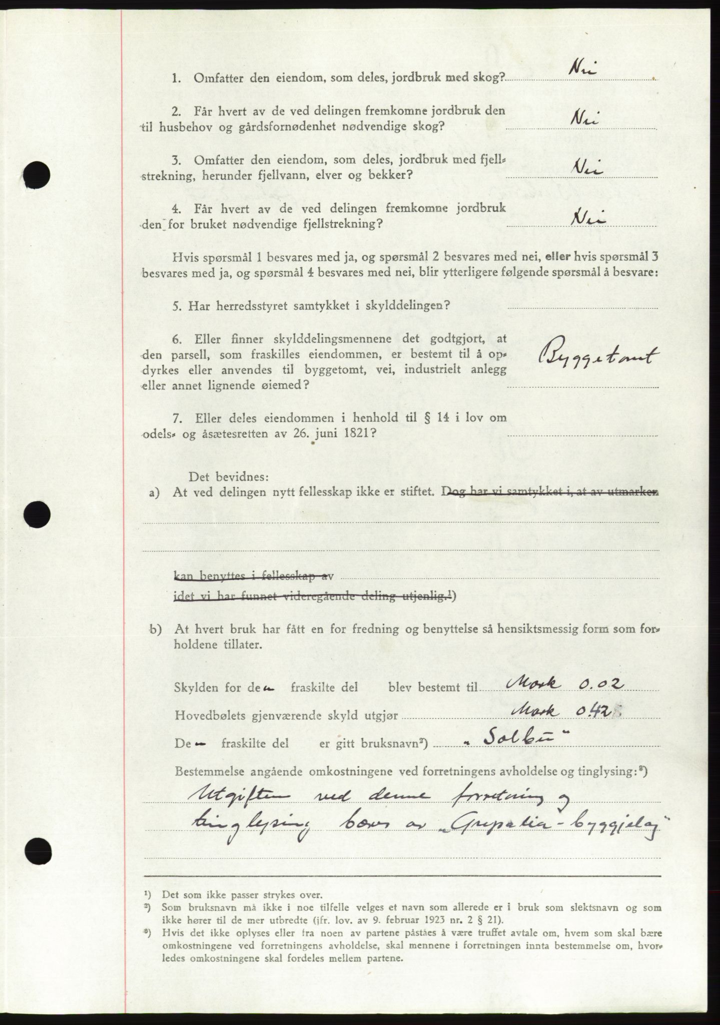 Søre Sunnmøre sorenskriveri, AV/SAT-A-4122/1/2/2C/L0078: Pantebok nr. 4A, 1946-1946, Dagboknr: 863/1946