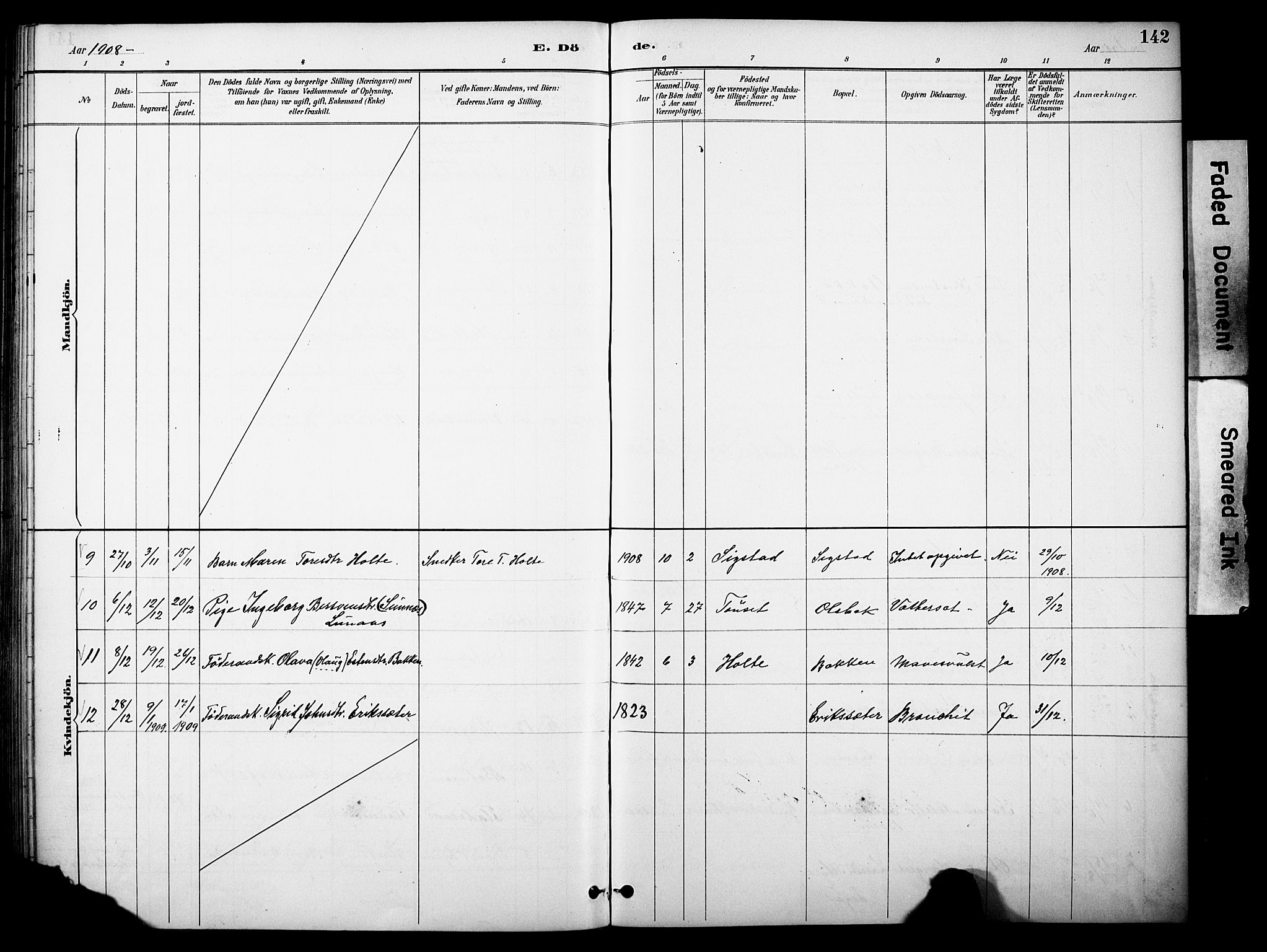 Kvikne prestekontor, SAH/PREST-064/H/Ha/Haa/L0007: Ministerialbok nr. 7, 1887-1911, s. 142