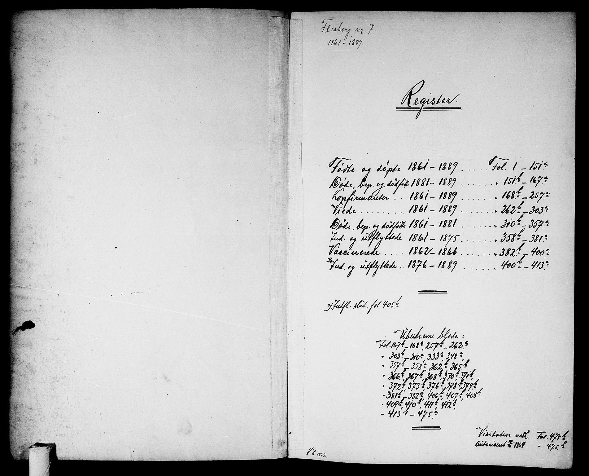 Flesberg kirkebøker, SAKO/A-18/G/Ga/L0003: Klokkerbok nr. I 3, 1861-1889