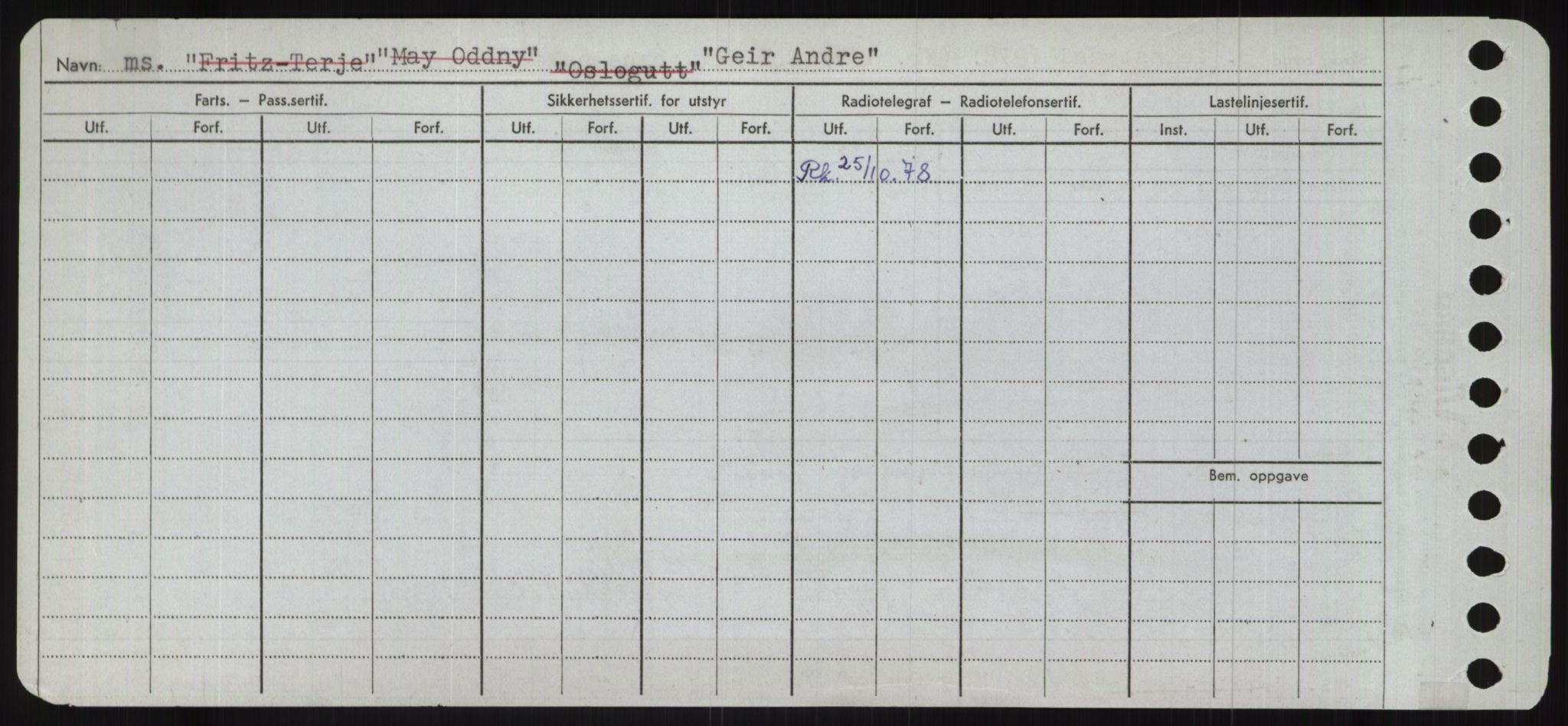 Sjøfartsdirektoratet med forløpere, Skipsmålingen, RA/S-1627/H/Ha/L0002/0002: Fartøy, Eik-Hill / Fartøy, G-Hill, s. 68