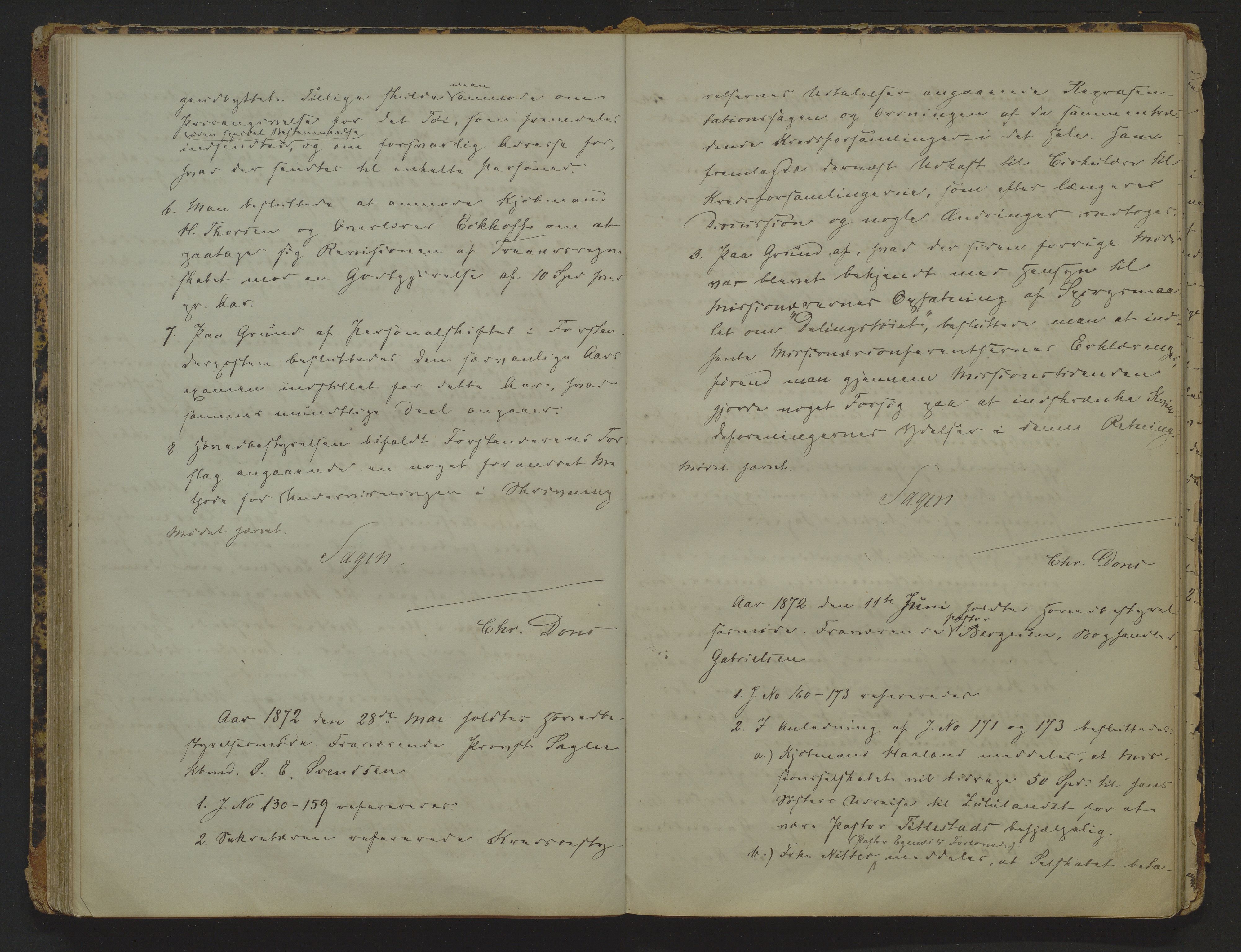 Det Norske Misjonsselskap - hovedadministrasjonen, VID/MA-A-1045/D/Da/Daa/L0008: Styreprotokoll nr. III, 17. juli 1862 - 12. januar 1875, 1862-1875
