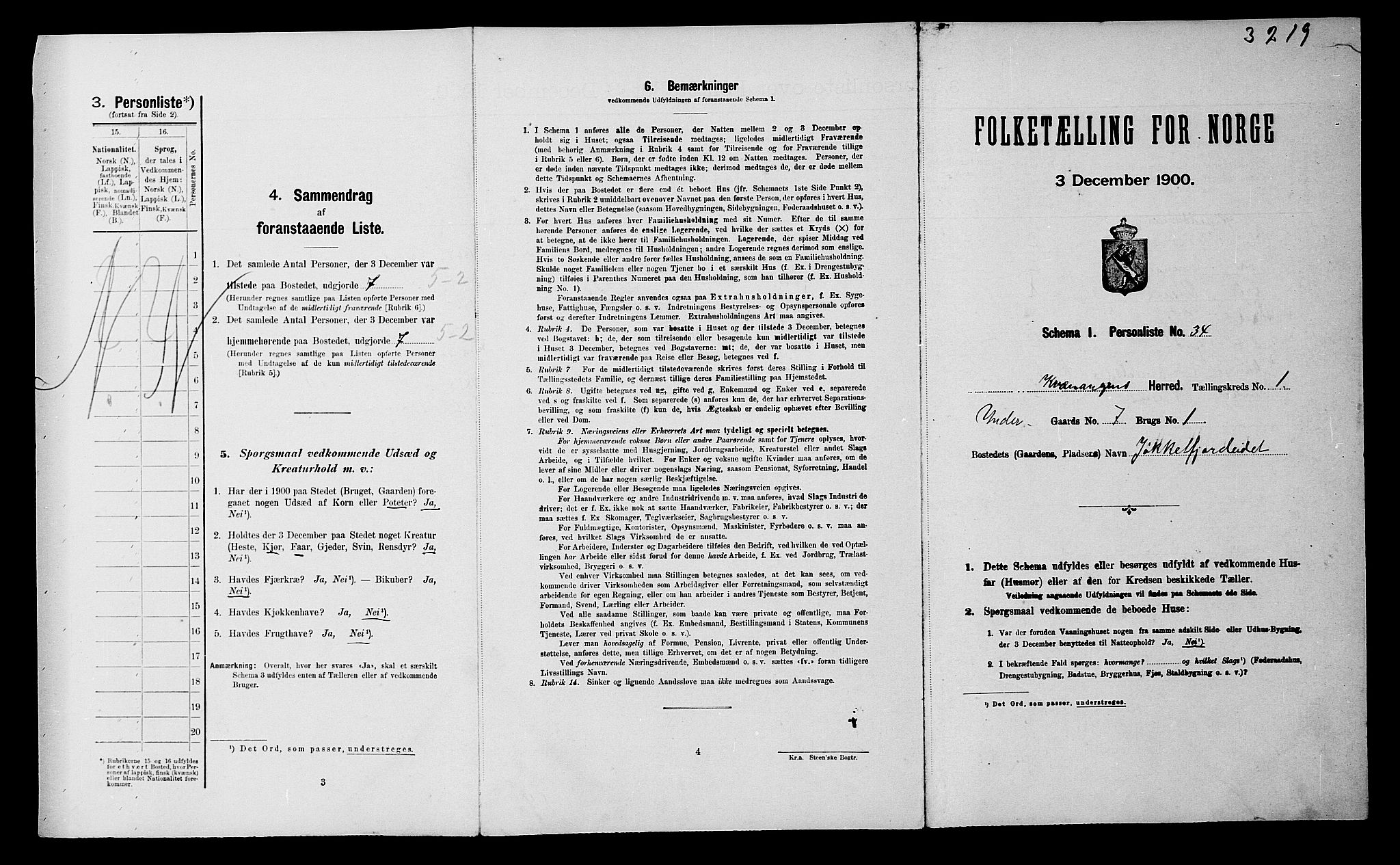 SATØ, Folketelling 1900 for 1943 Kvænangen herred, 1900, s. 108