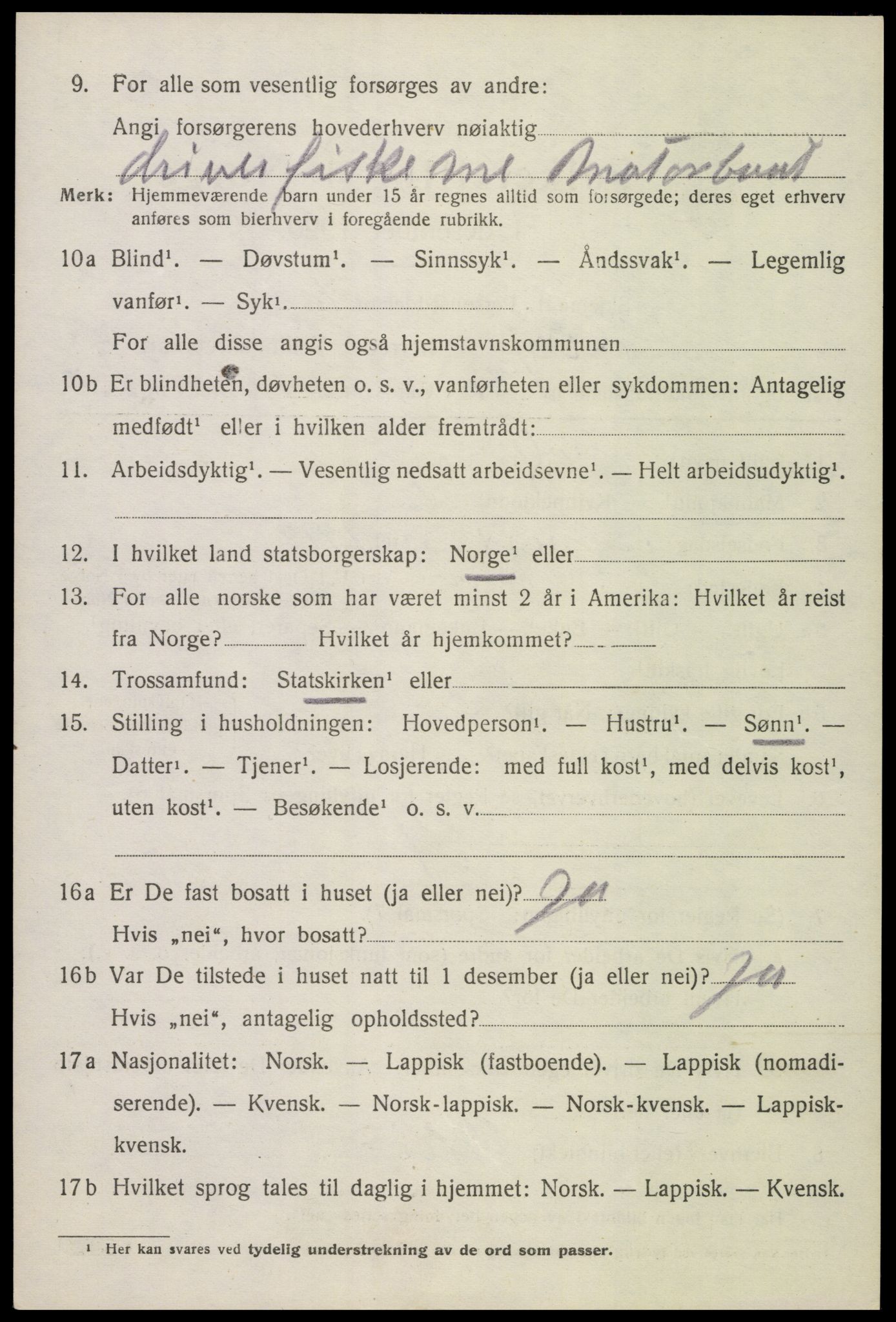 SAT, Folketelling 1920 for 1857 Værøy herred, 1920, s. 1318