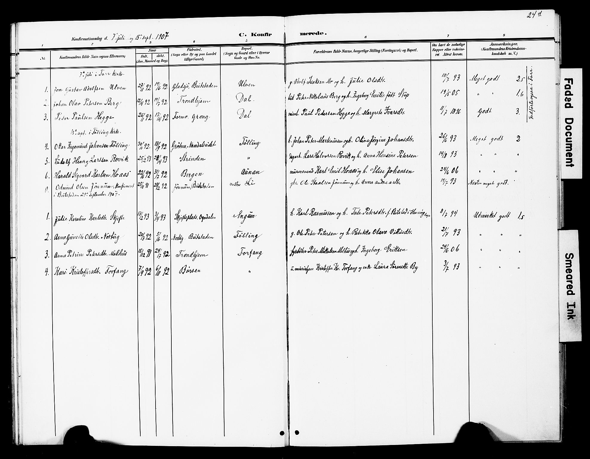 Ministerialprotokoller, klokkerbøker og fødselsregistre - Nord-Trøndelag, SAT/A-1458/748/L0464: Ministerialbok nr. 748A01, 1900-1908, s. 24d