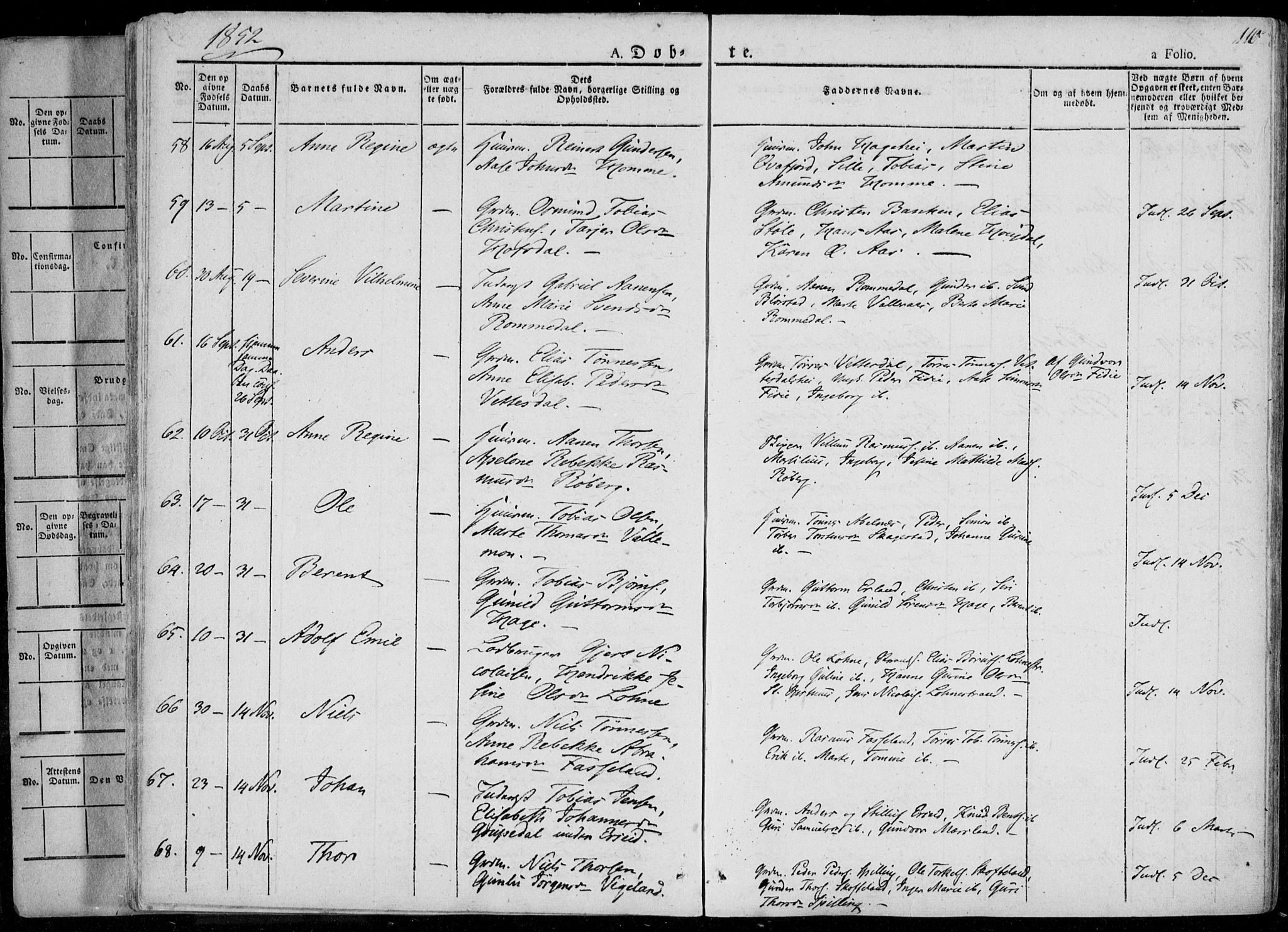 Sør-Audnedal sokneprestkontor, AV/SAK-1111-0039/F/Fa/Fab/L0006: Ministerialbok nr. A 6, 1829-1855, s. 110